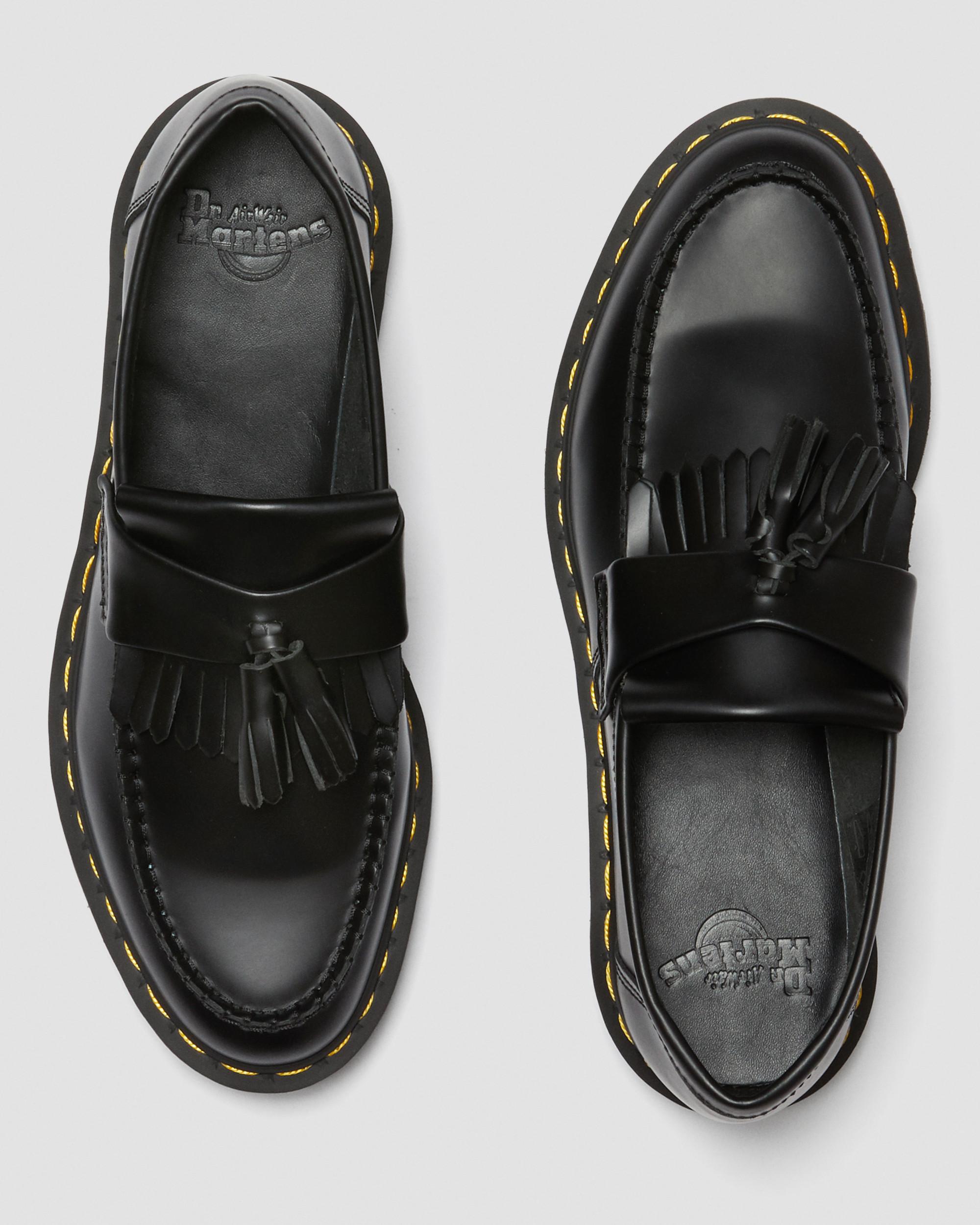 Mocasines Adrian Yellow Stitch de cuero Smooth con borla