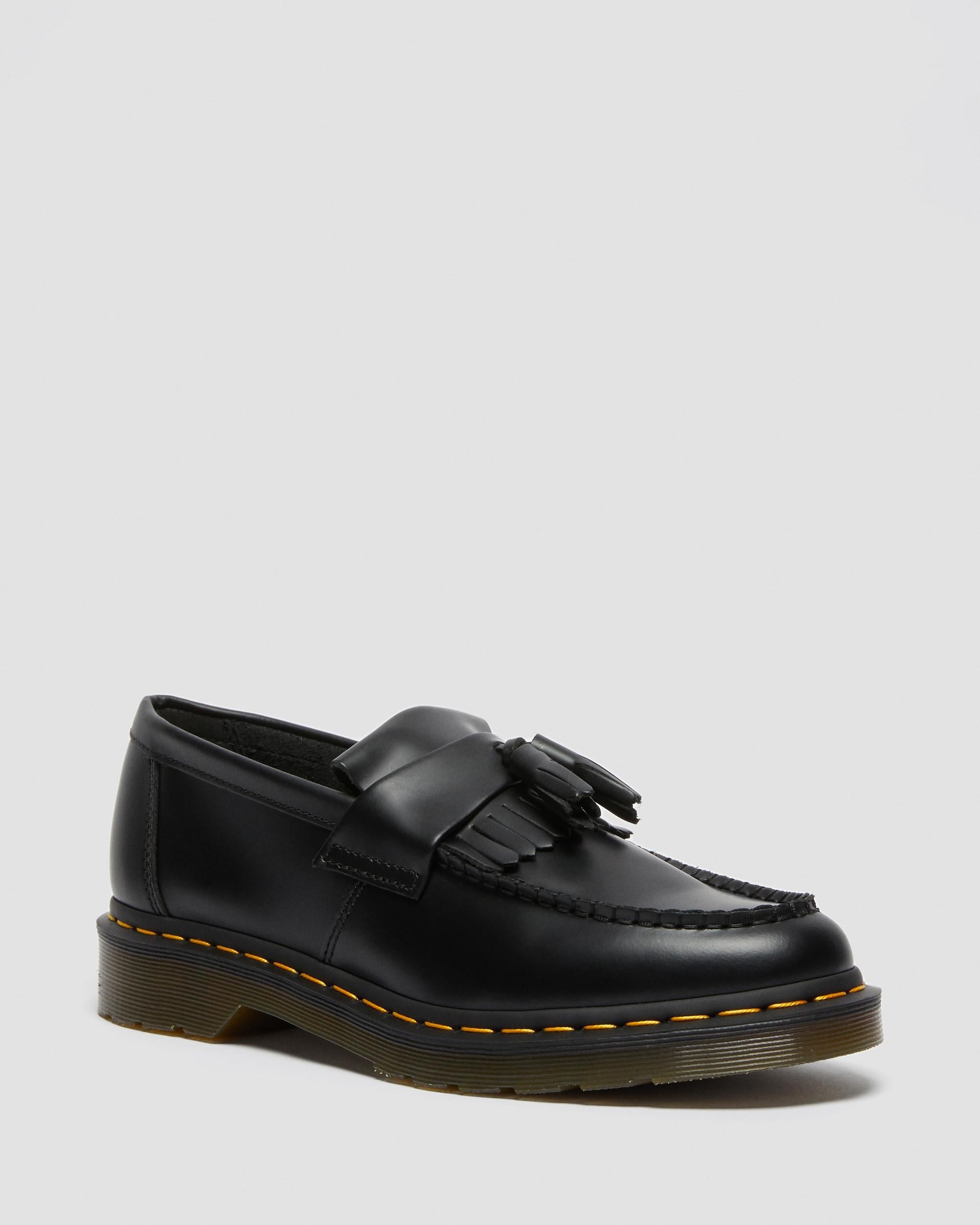 Mocasines Adrian Yellow Stitch de cuero Smooth con borla