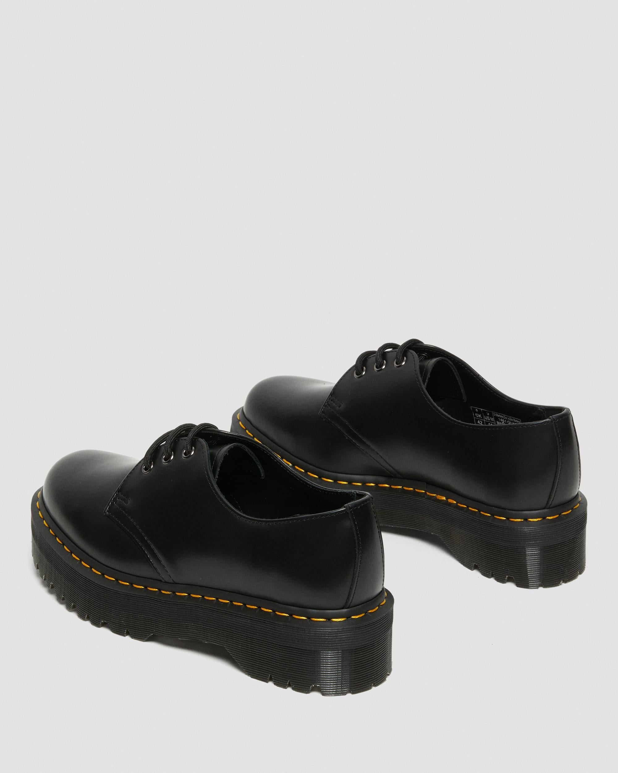 Zapatos con plataforma 1461 Quad de cuero Smooth