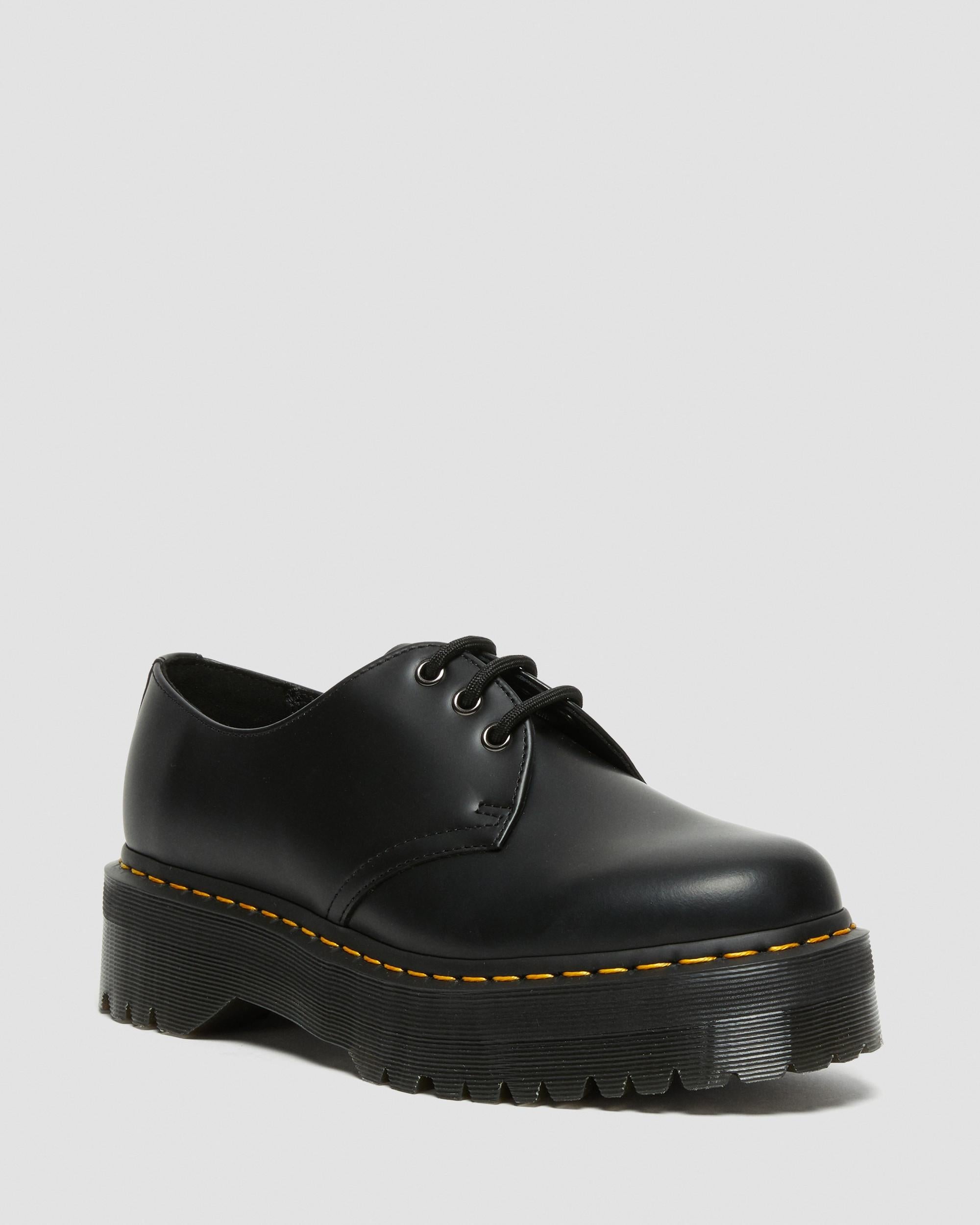 Zapatos con plataforma 1461 Quad de cuero Smooth