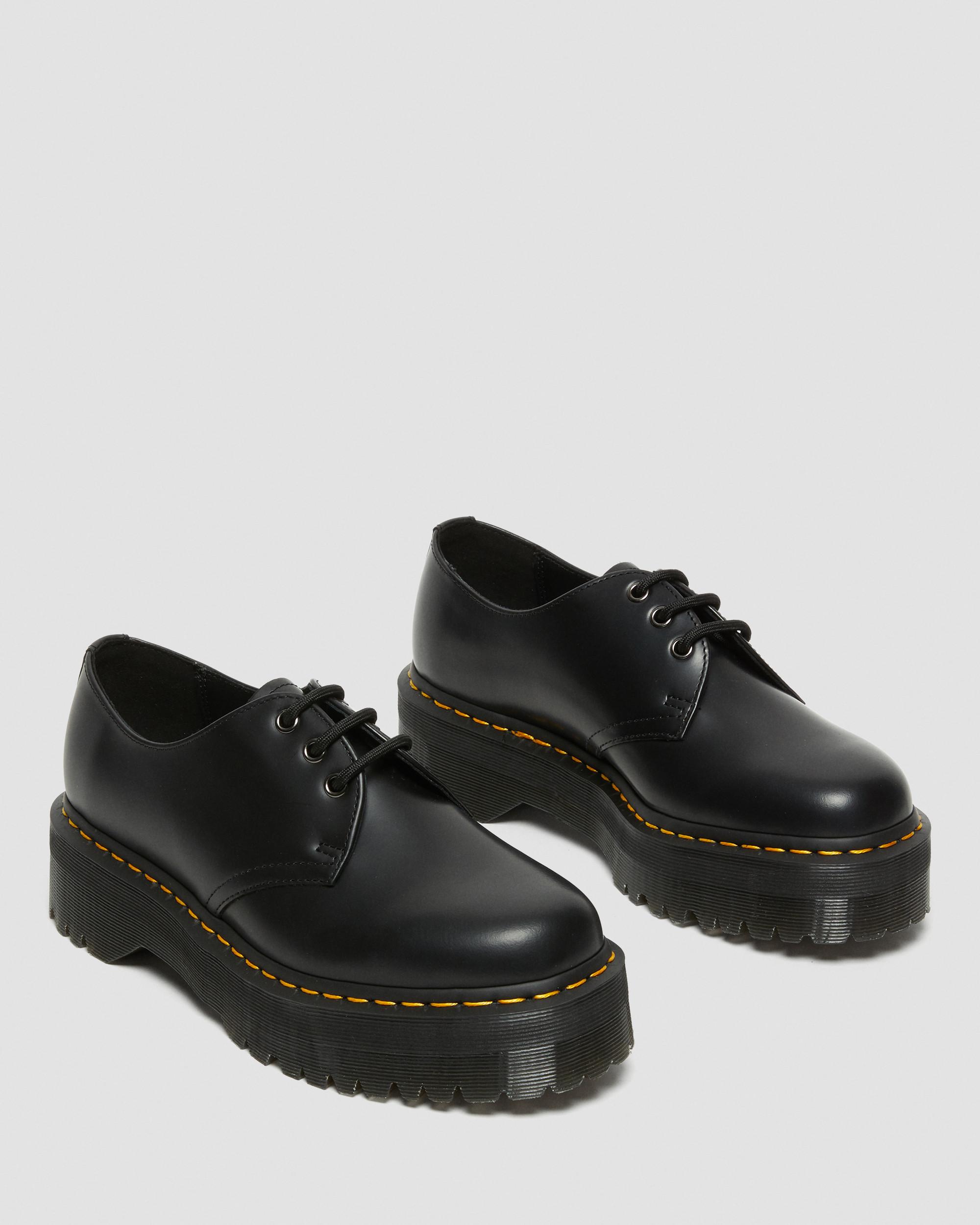 Zapatos con plataforma 1461 Quad de cuero Smooth