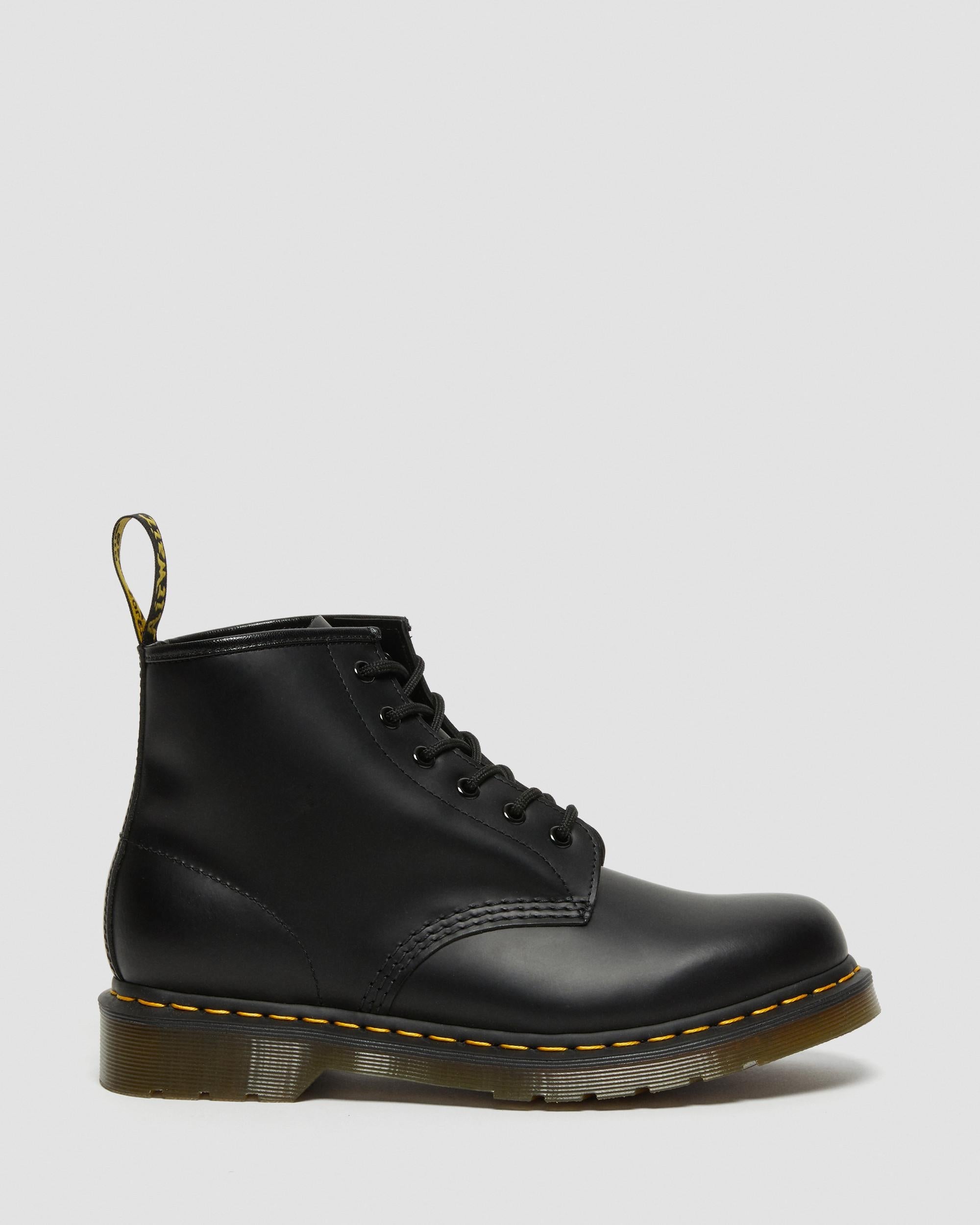 Botines 101 Yellow Stitch de cuero Smooth