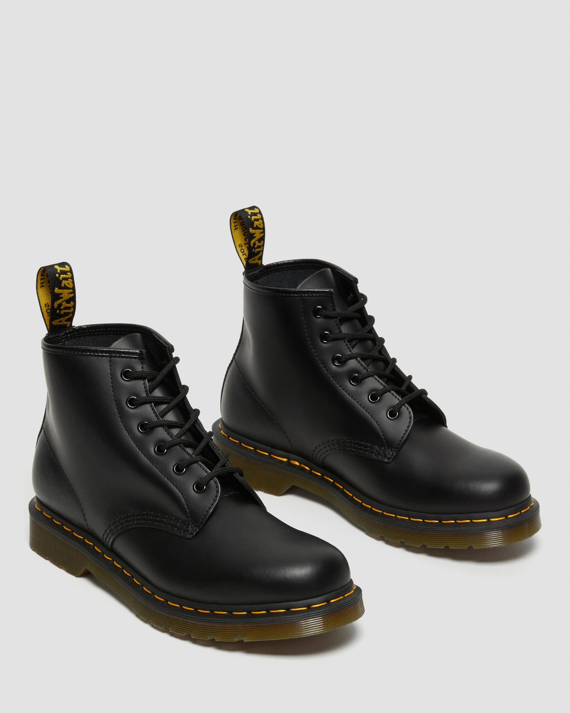 Botines 101 Yellow Stitch de cuero Smooth
