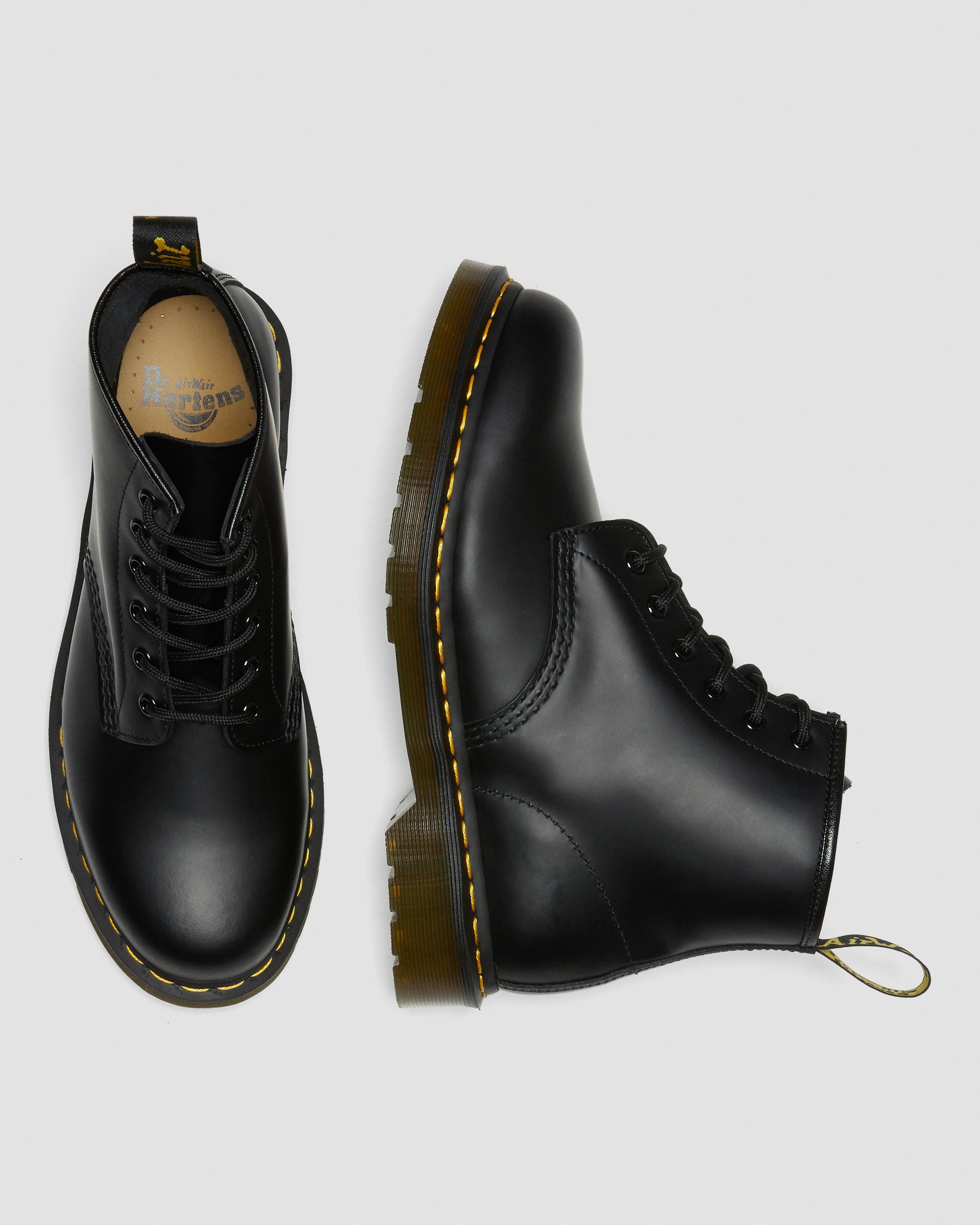 Botines 101 Yellow Stitch de cuero Smooth