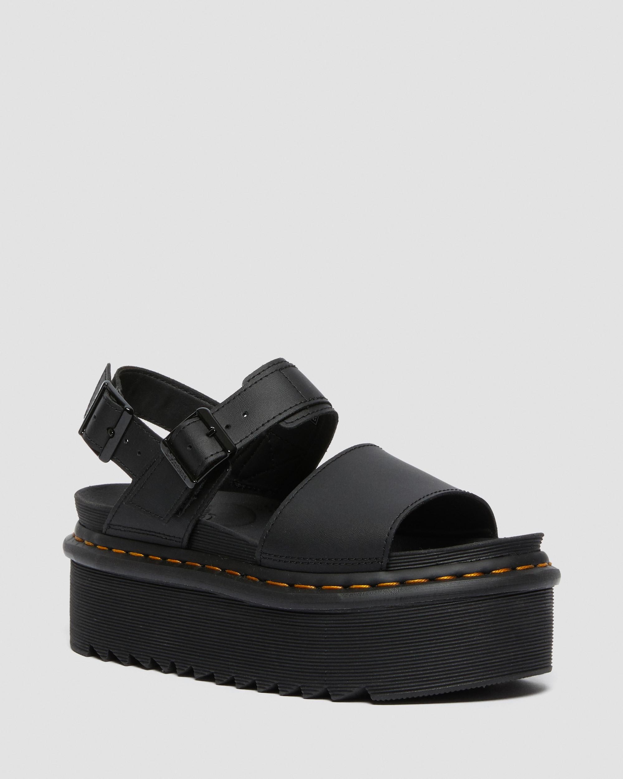 Sandalias de tiras con plataforma Voss Quad en cuero