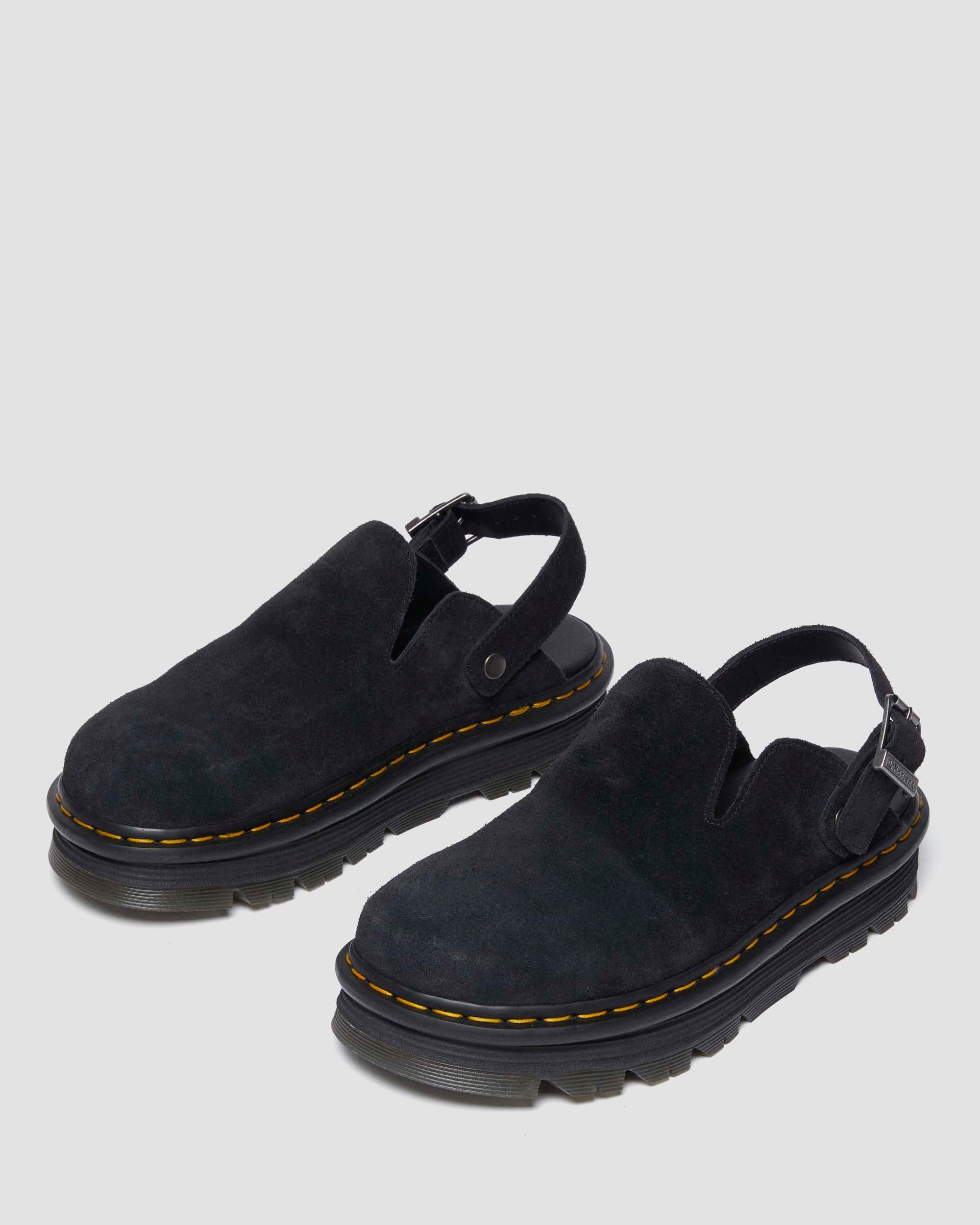 Zuecos informales con plataforma Zebzag de gamuza Dr. Martens - vista trasera
