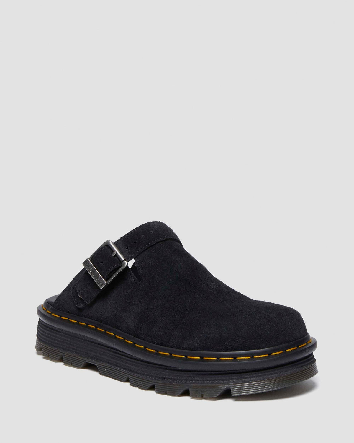 Zuecos informales con plataforma Zebzag de Gamuza Dr. Martens - vista frontal