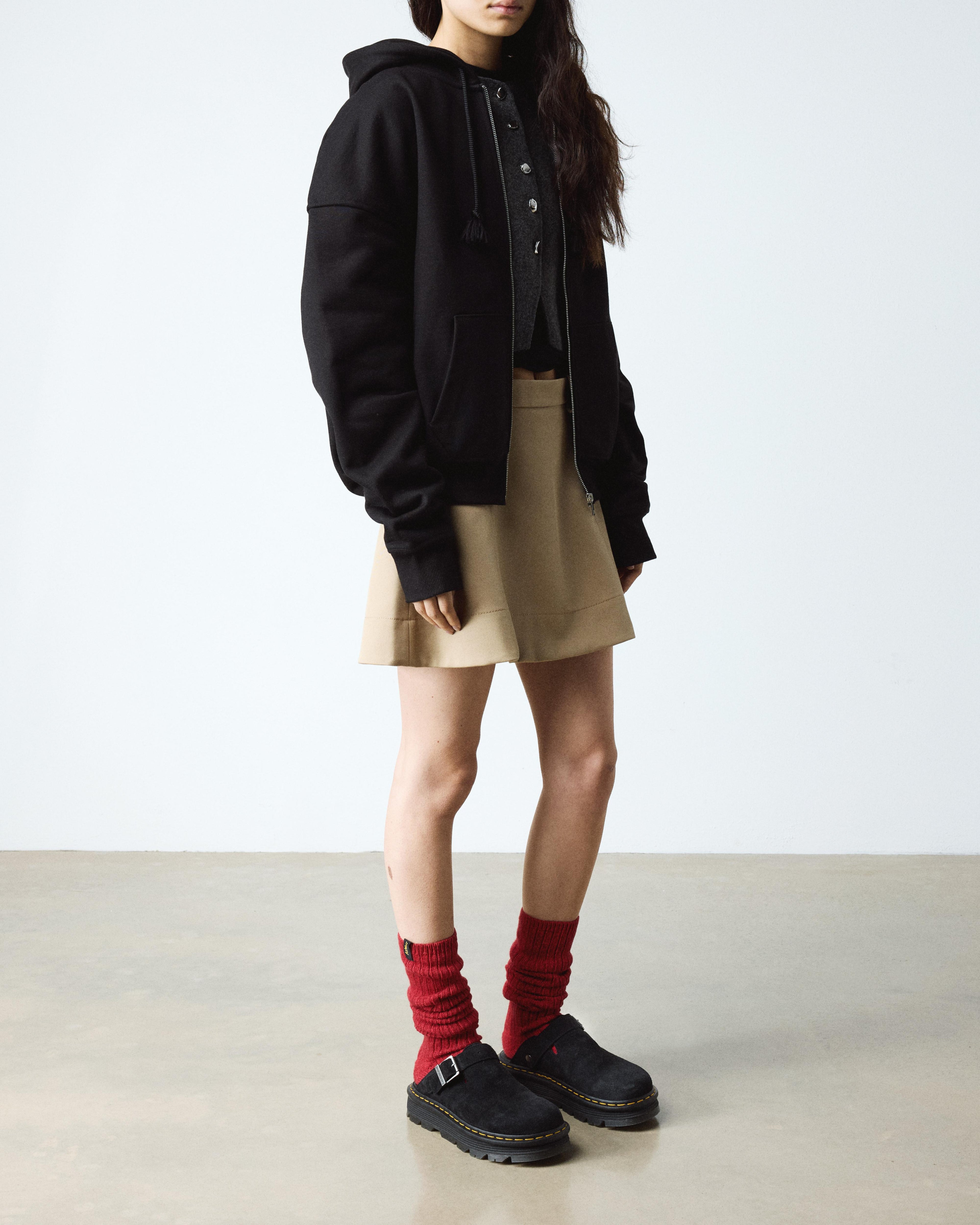 Zuecos informales con plataforma Zebzag de Gamuza Dr. Martens - vista lateral