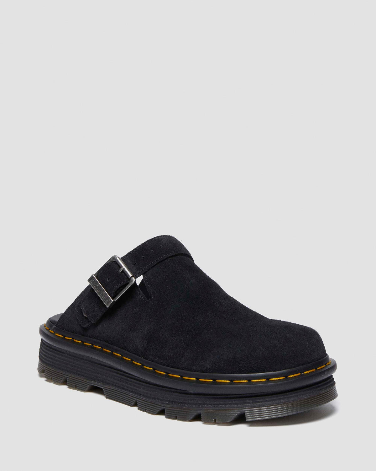 Zuecos informales con plataforma Zebzag de gamuza Dr. Martens - vista frontal