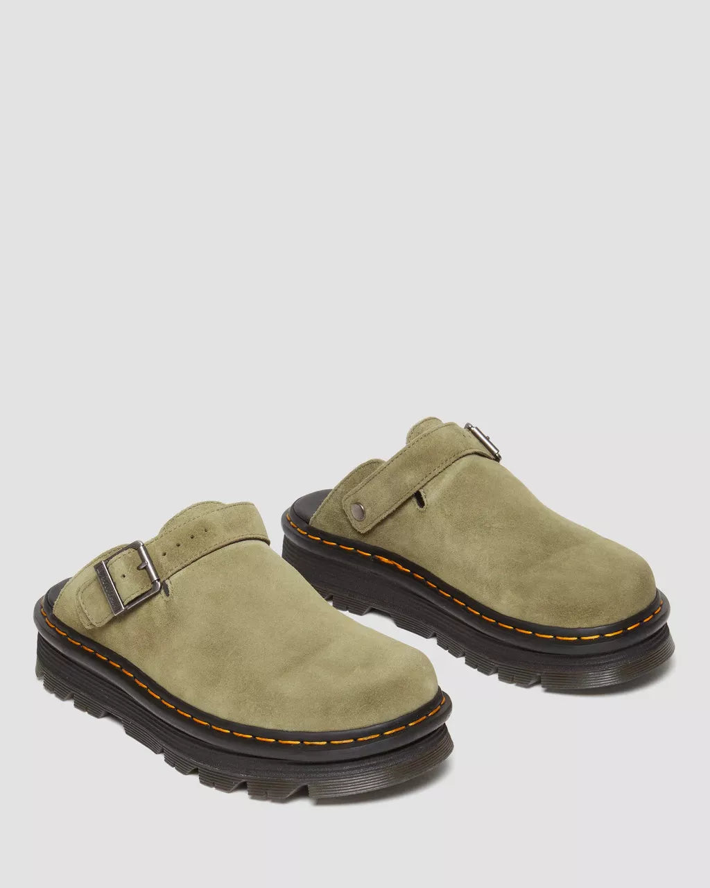 Zuecos con plataforma Zebzag de Gamuza Dr. Martens - vista superior