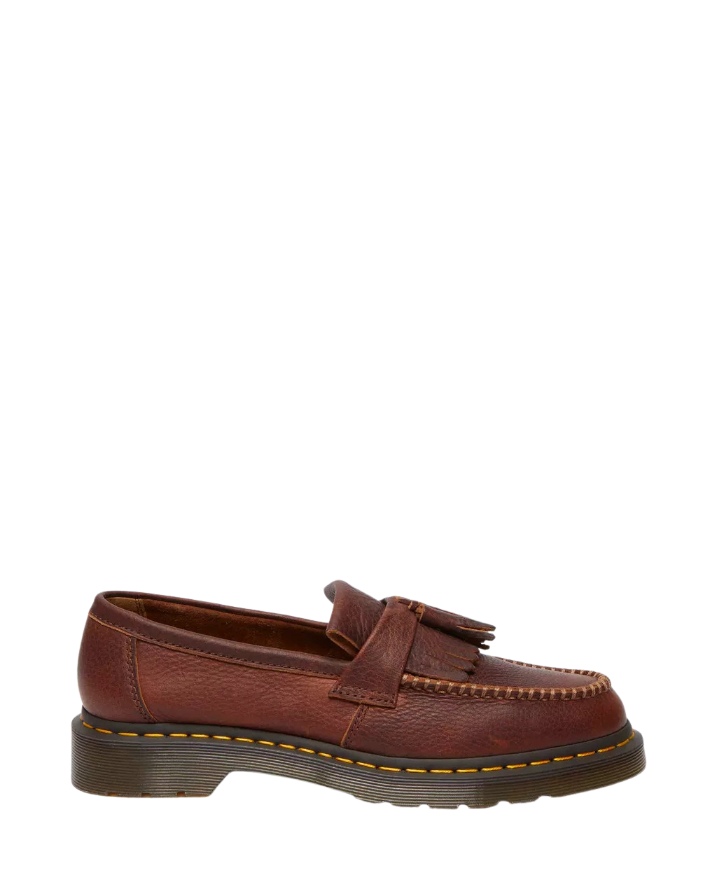 Mocasines Adrian Yellow Stitch de cuero Ambassador con borlas Cashew