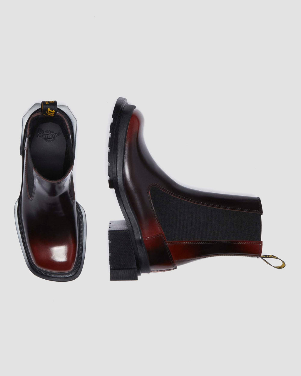 Botas Chelsea Maybole de cuero con puntera cuadrada Dr. Martens - vista trasera
