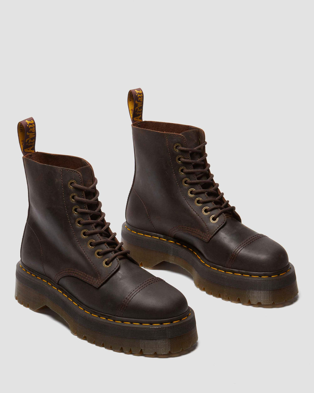 Botas con plataforma Sinclair de cuero Crazy Horse Dr. Martens - vista superior