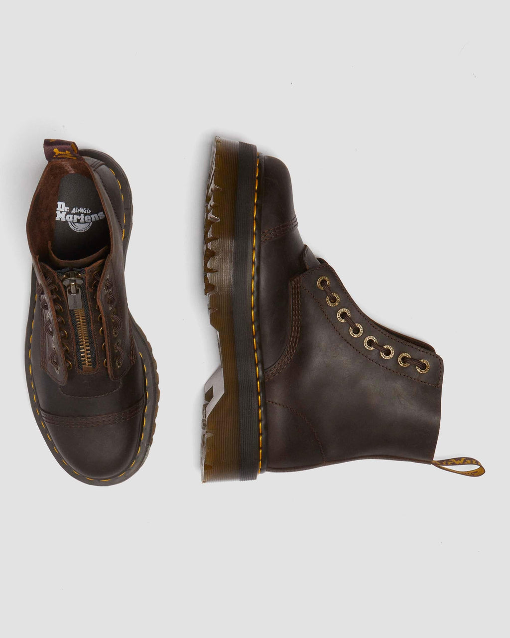 Botas con plataforma Sinclair de cuero Crazy Horse Dr. Martens - imagen 9