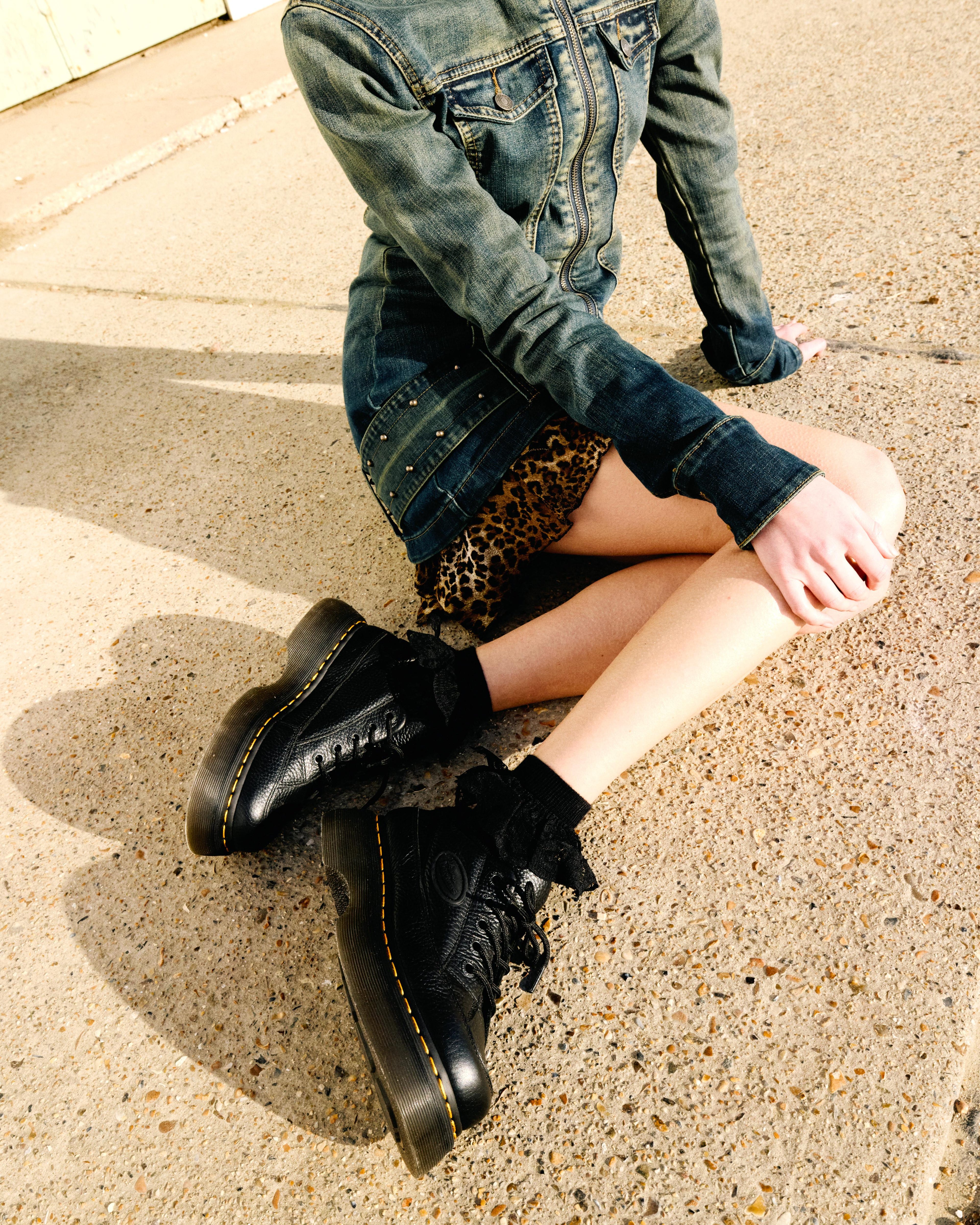 Zapatos Buzz de cuero Milled Nappa con 5 ojales