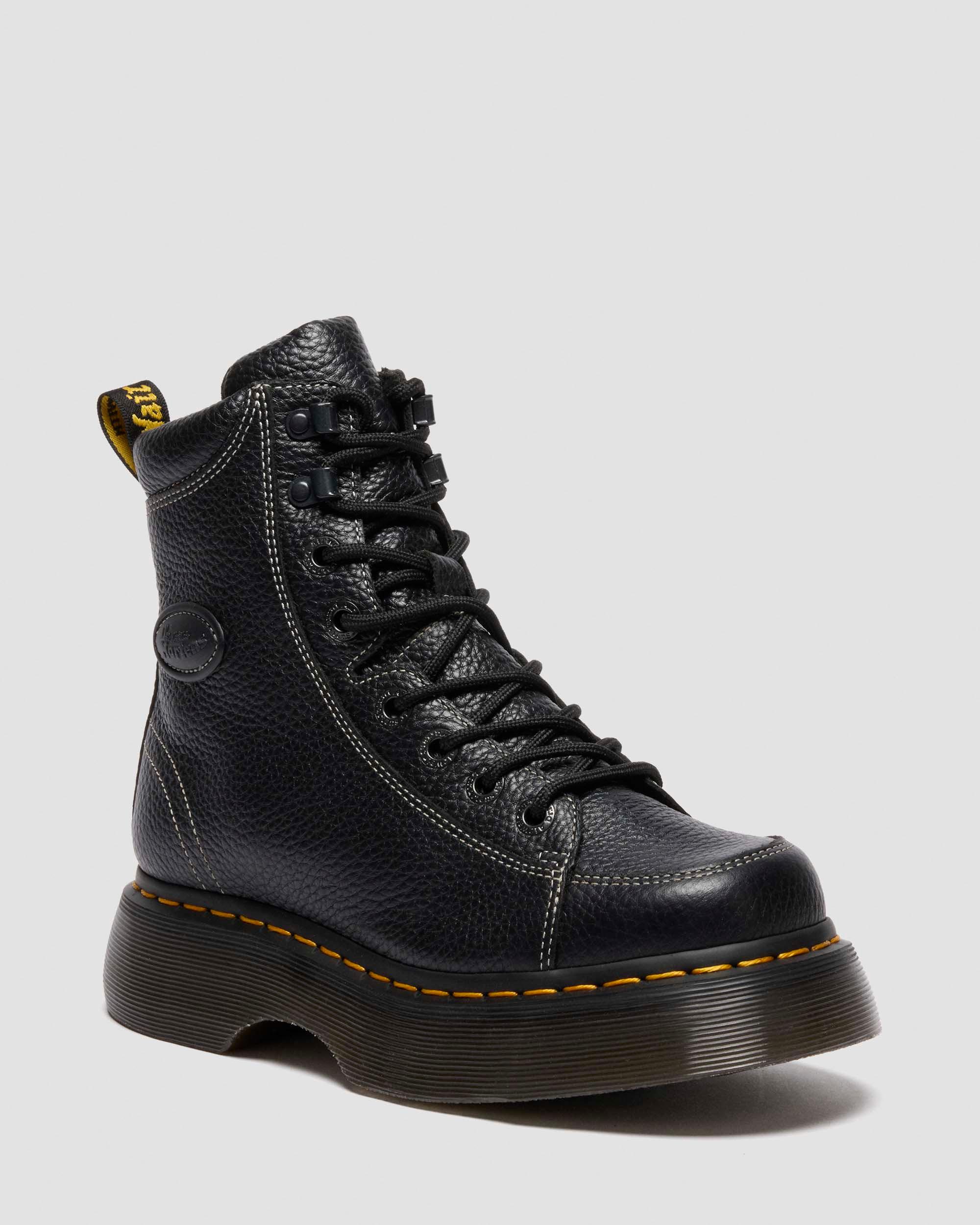 Botas Buzz de 8 ojales de Cuero Milled Nappa