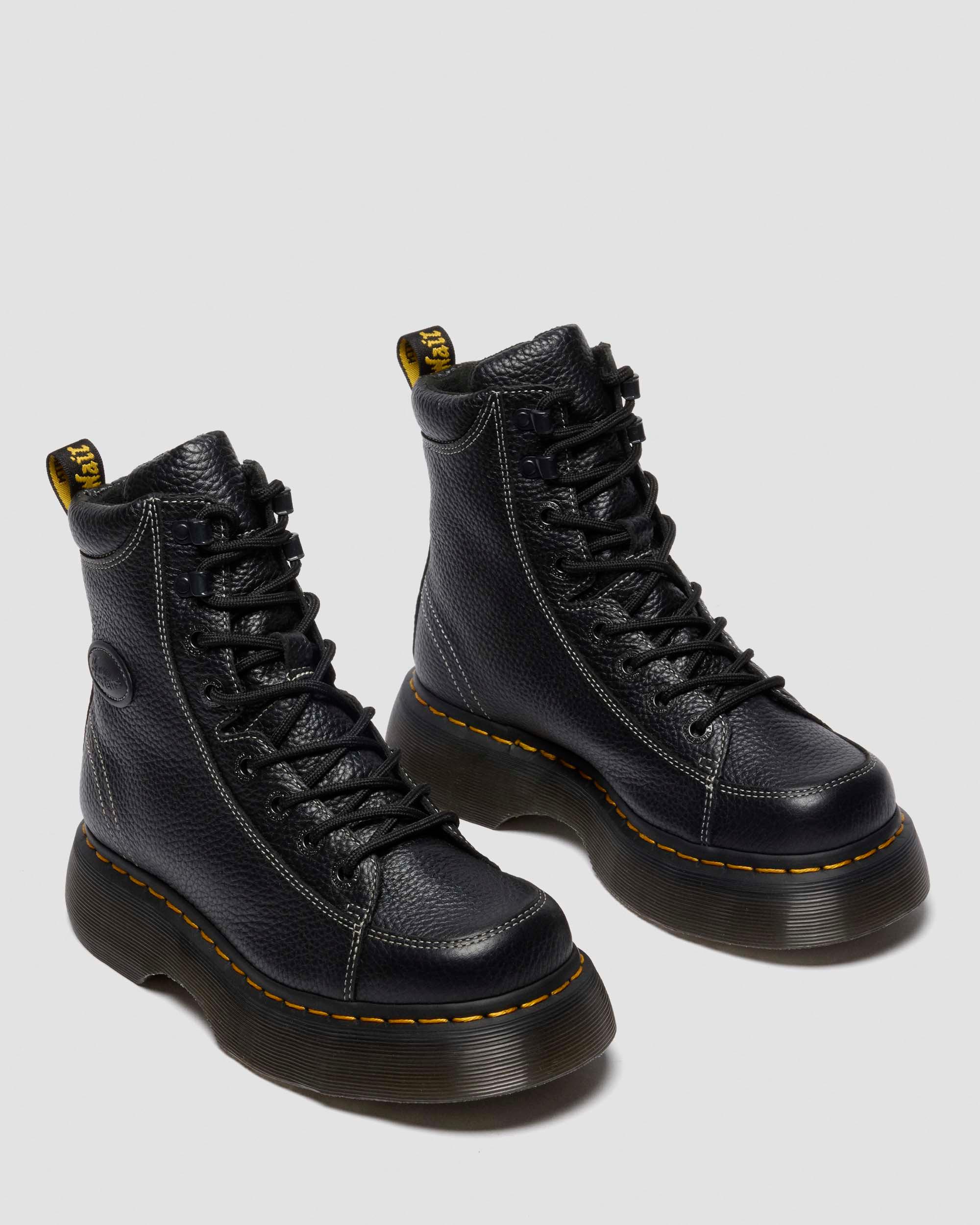 Botas Buzz de 8 ojales de Cuero Milled Nappa