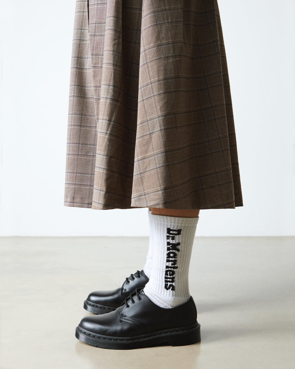 Calcetines con logo vertical de mezcla de algodón