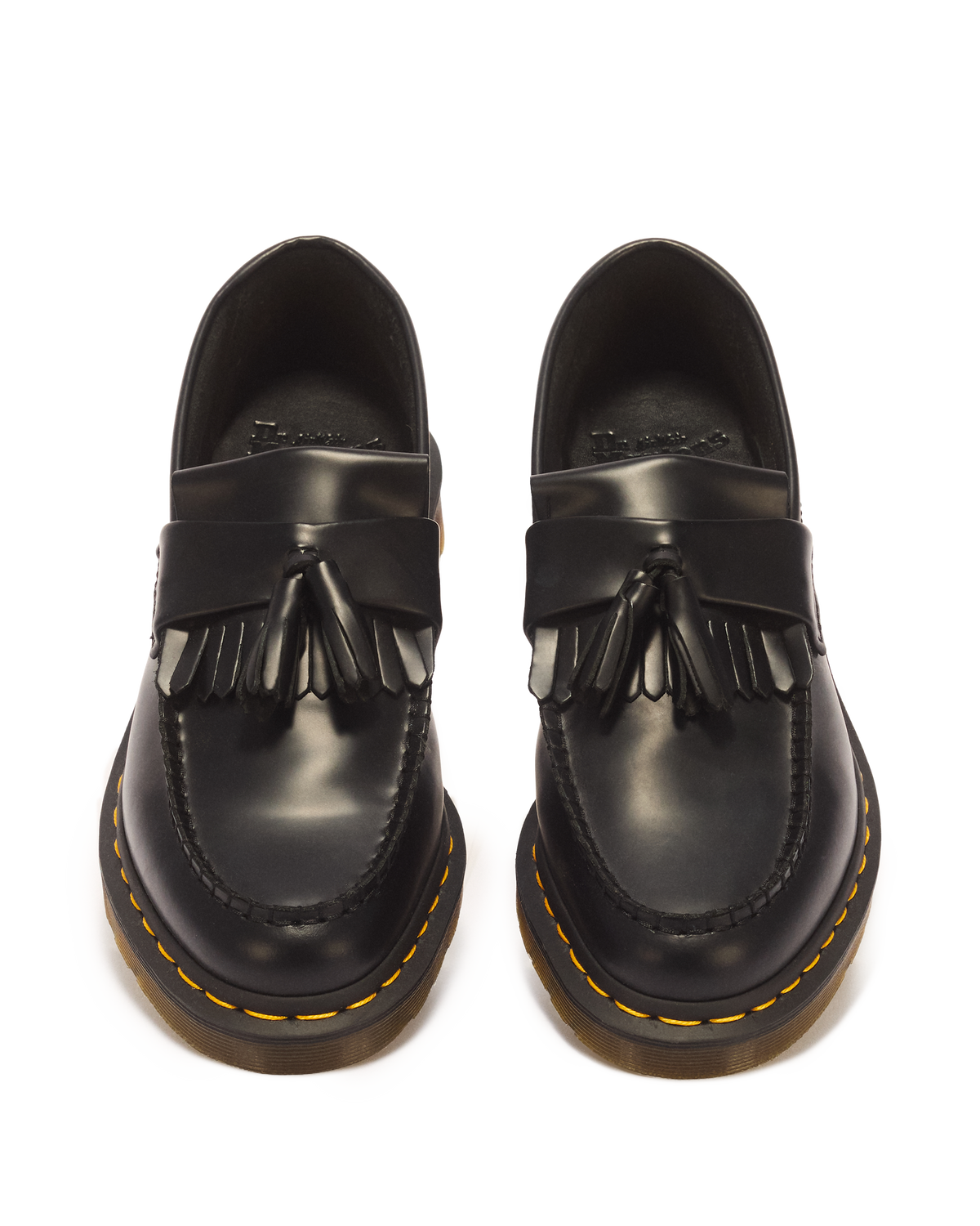 Mocasines Adrian Yellow Stitch de cuero Smooth con borla Dr. Martens - vista superior