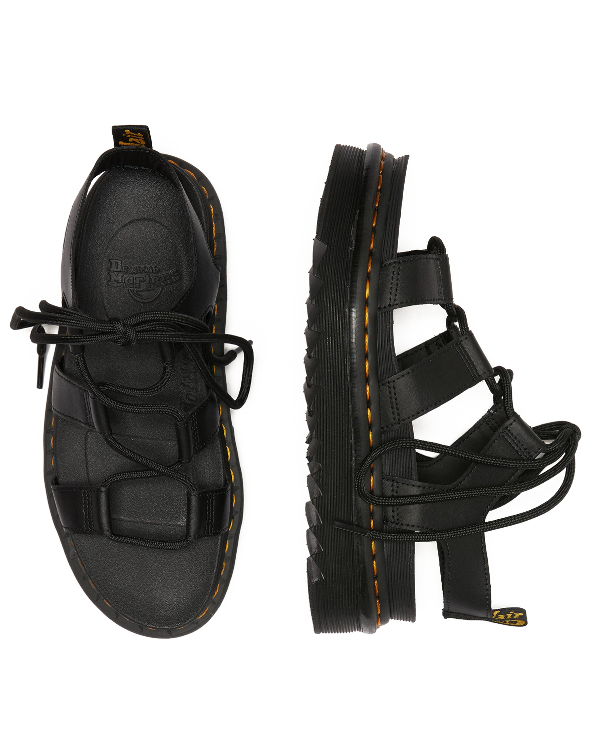 Sandalias Nartilla tipo gladiador de cuero Hydro Dr. Martens - vista trasera