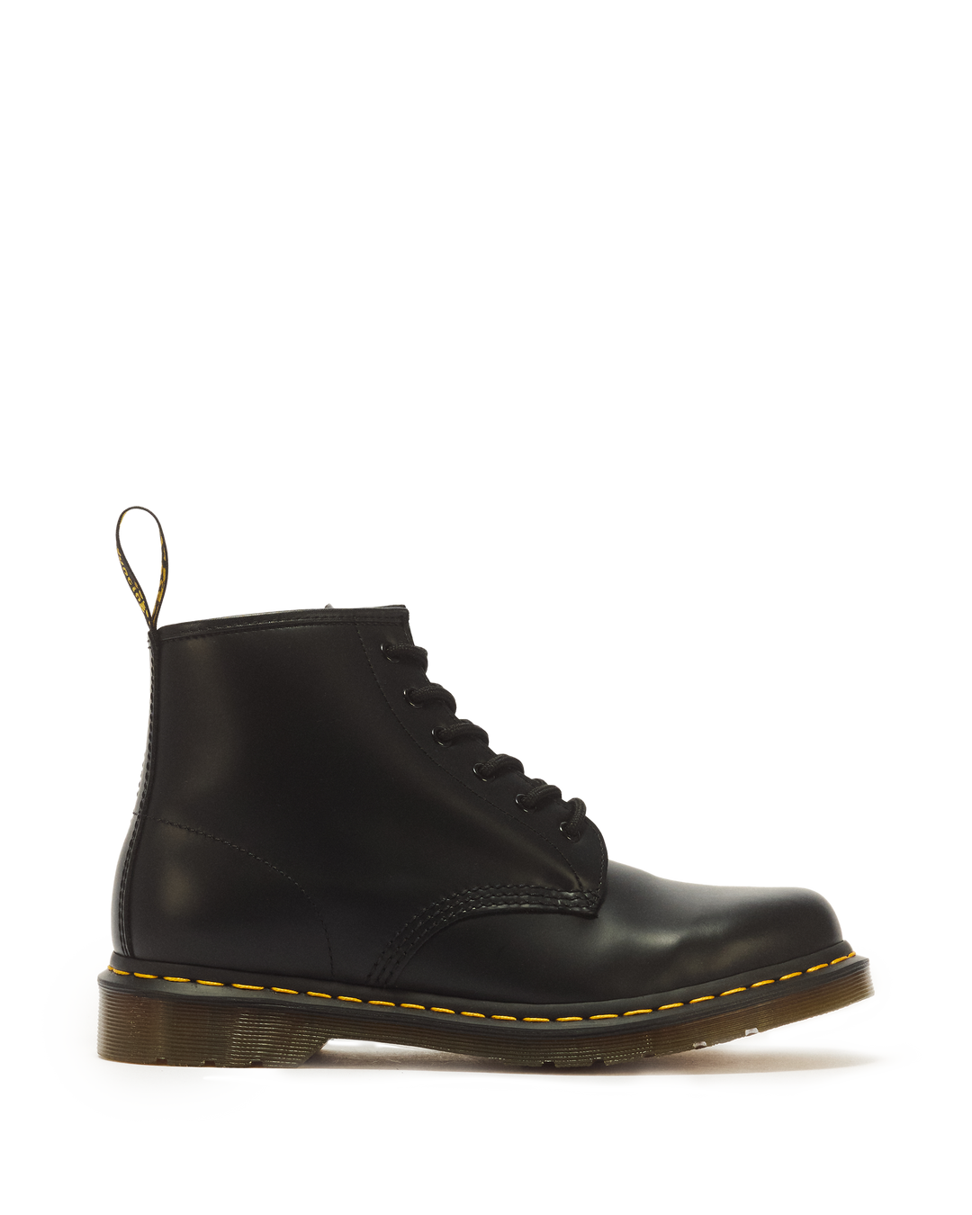Botines 101 Yellow Stitch de cuero Smooth Dr. Martens - vista frontal