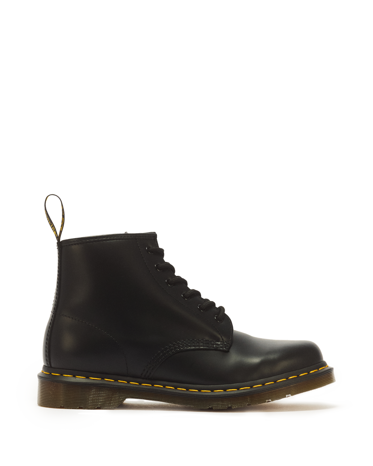 Botines 101 Yellow Stitch de cuero Smooth Dr. Martens - vista frontal