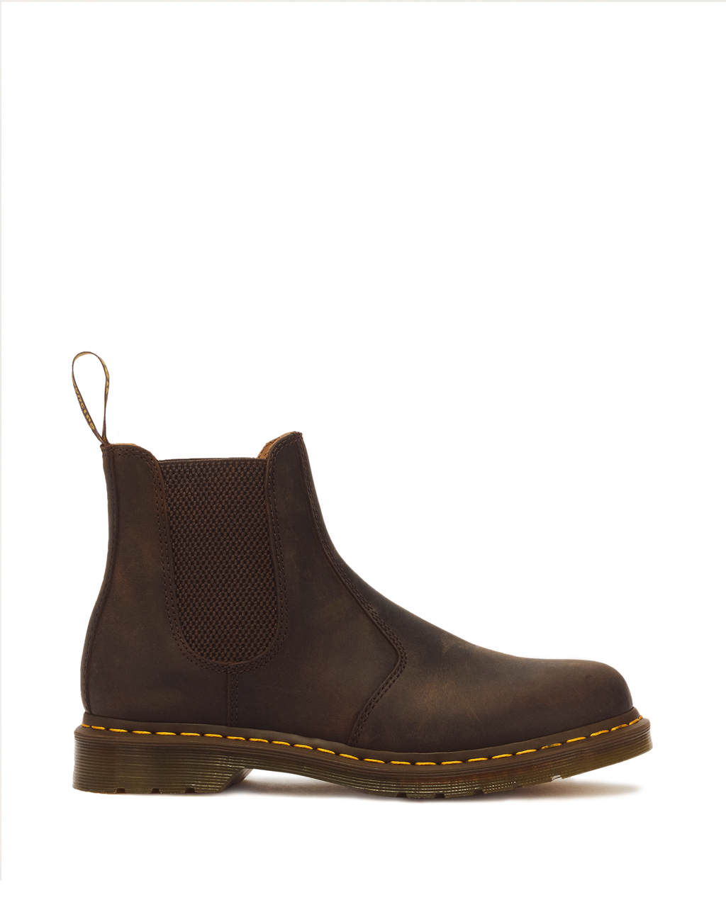 Botas Chelsea 2976 Yellow Stitch de cuero Crazy Horse Dr. Martens - vista frontal