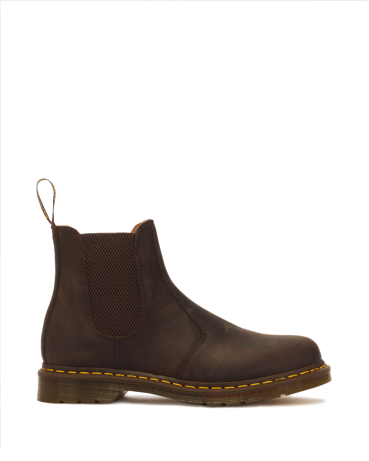 Botas Chelsea 2976 Yellow Stitch de cuero Crazy Horse Dr. Martens - vista frontal