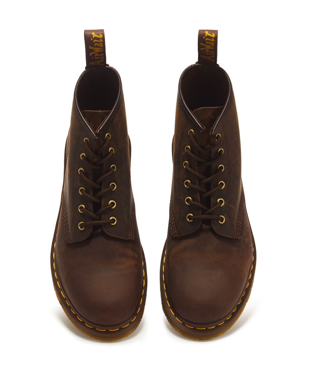 Botines 101 de cuero Crazy Horse Dr. Martens - vista superior