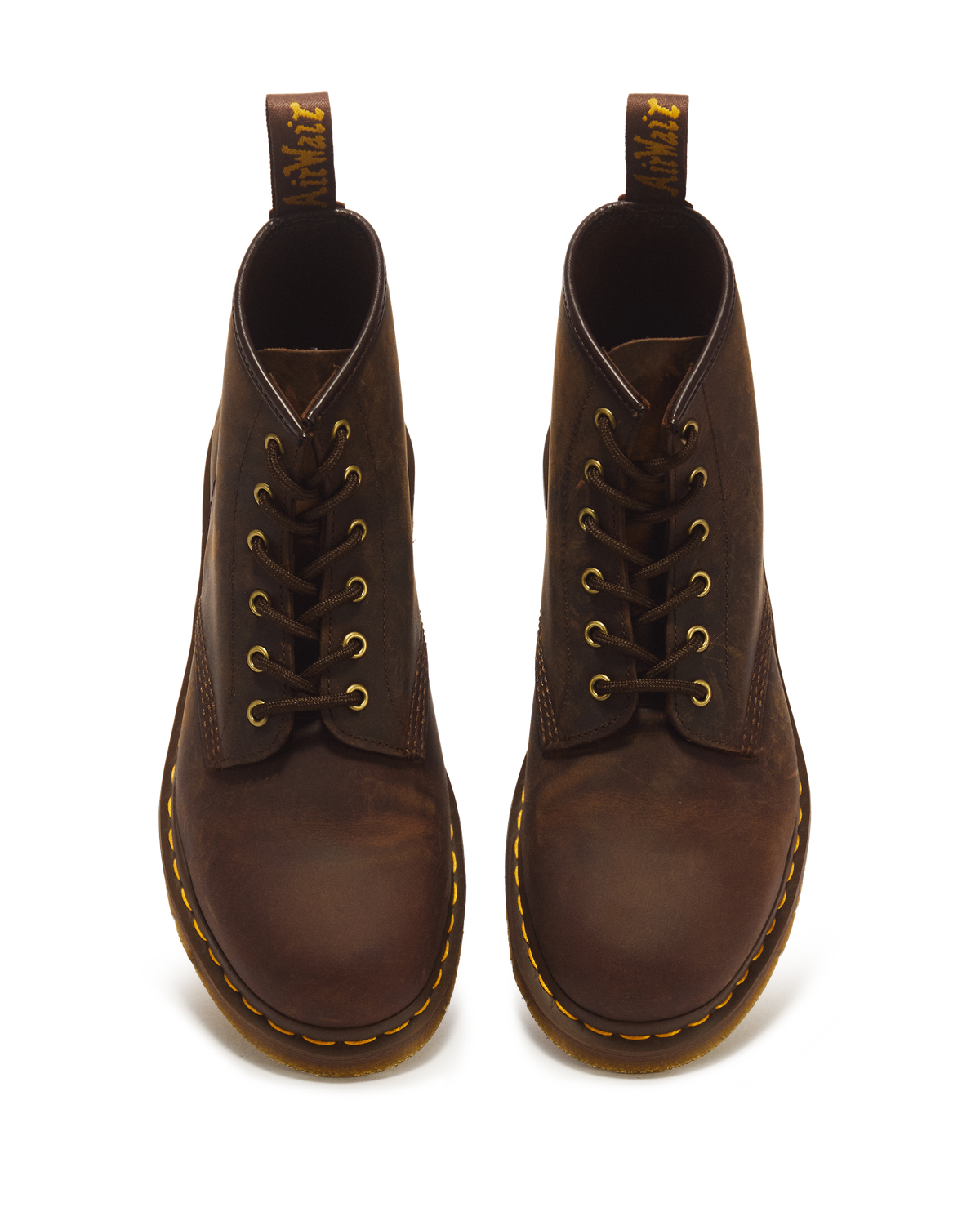 Botines 101 de cuero Crazy Horse Dr. Martens - vista superior