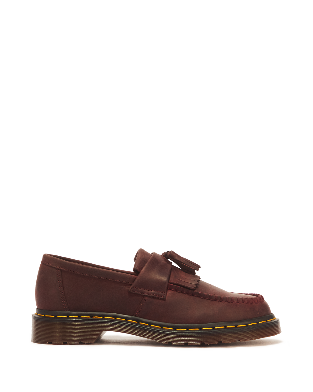 Mocasines Adrian de cuero Crazy Horse con borlas