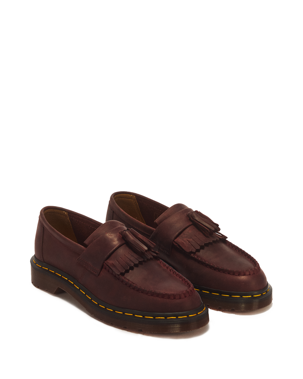 Mocasines Adrian de cuero Crazy Horse con borlas
