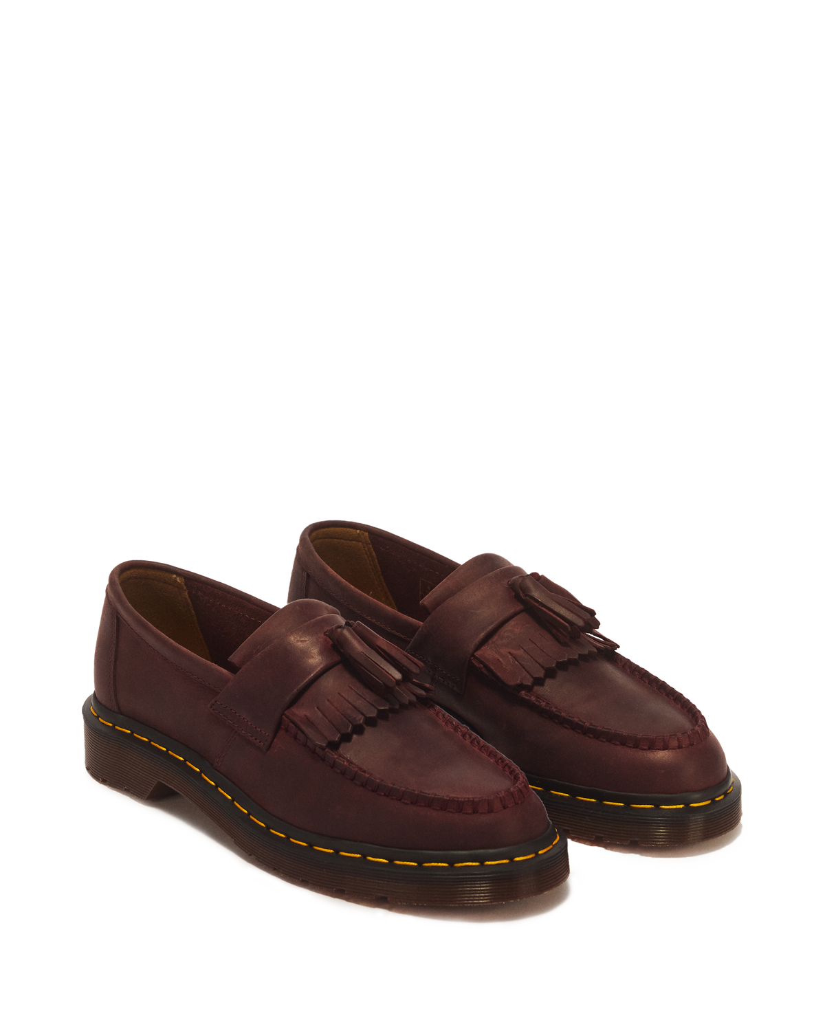Mocasines Adrian de cuero Crazy Horse con borlas