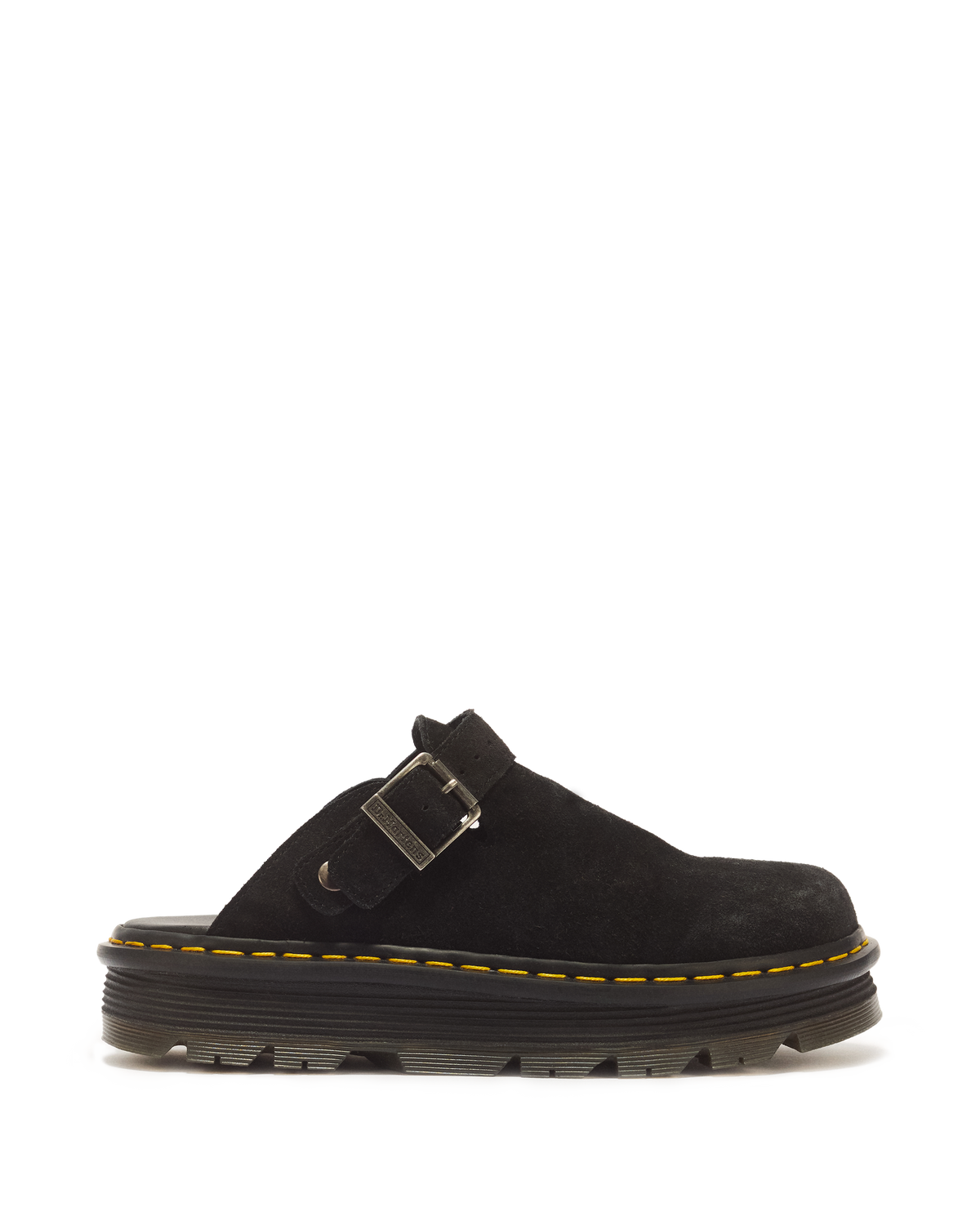 Zuecos con plataforma Zebzag de Gamuza Dr. Martens - vista frontal