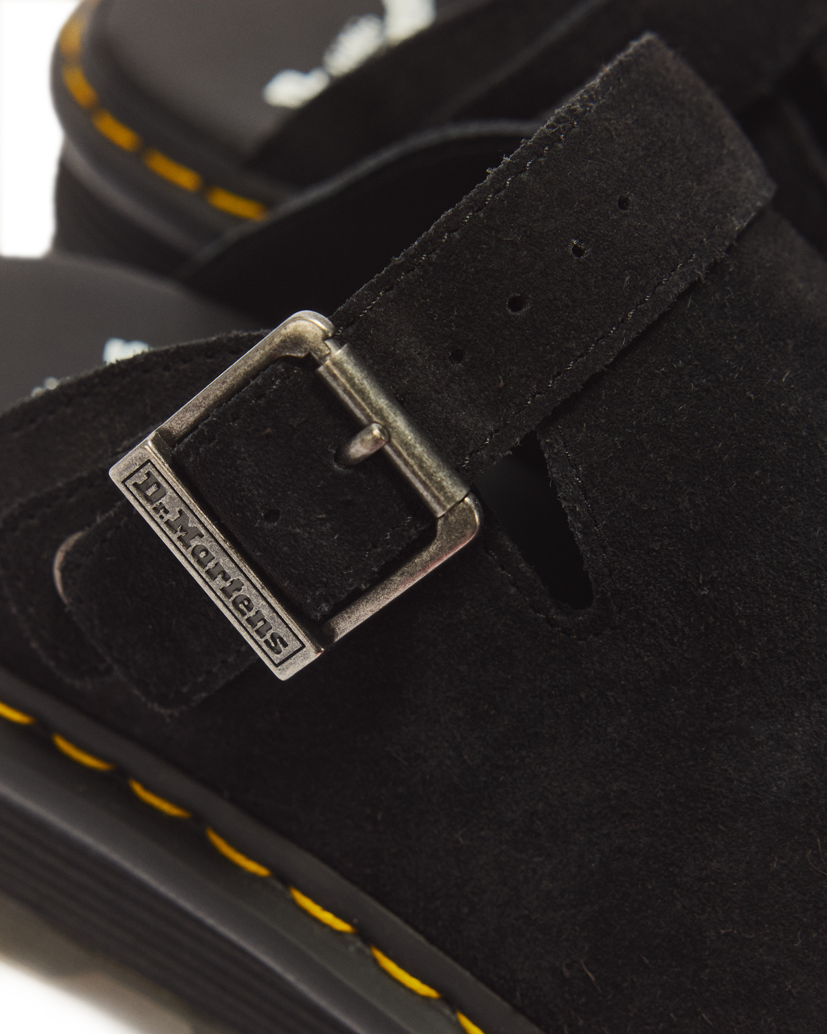 Zuecos con plataforma Zebzag de Gamuza Dr. Martens - vista trasera
