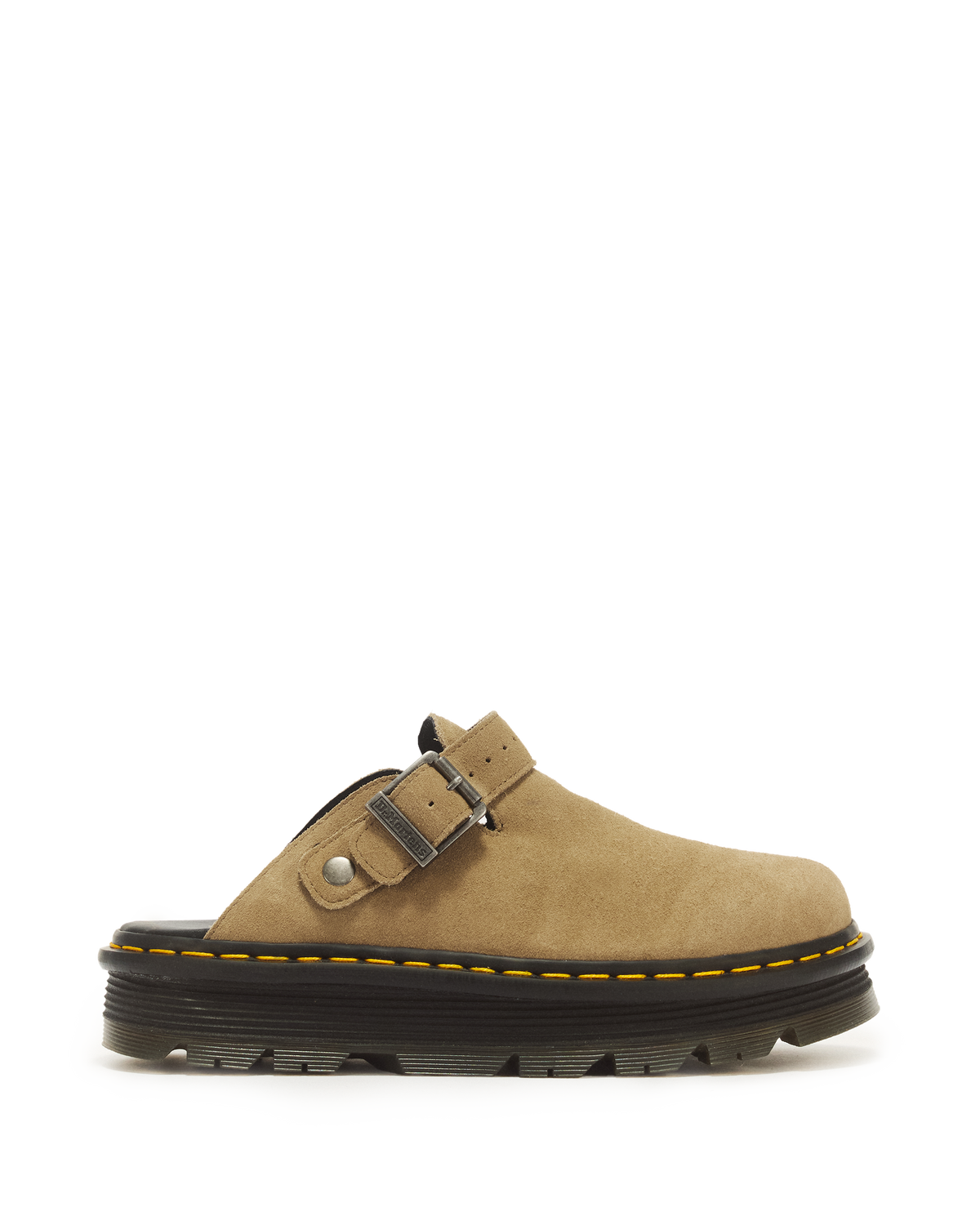 Zuecos con plataforma Zebzag de Gamuza Dr. Martens - vista frontal