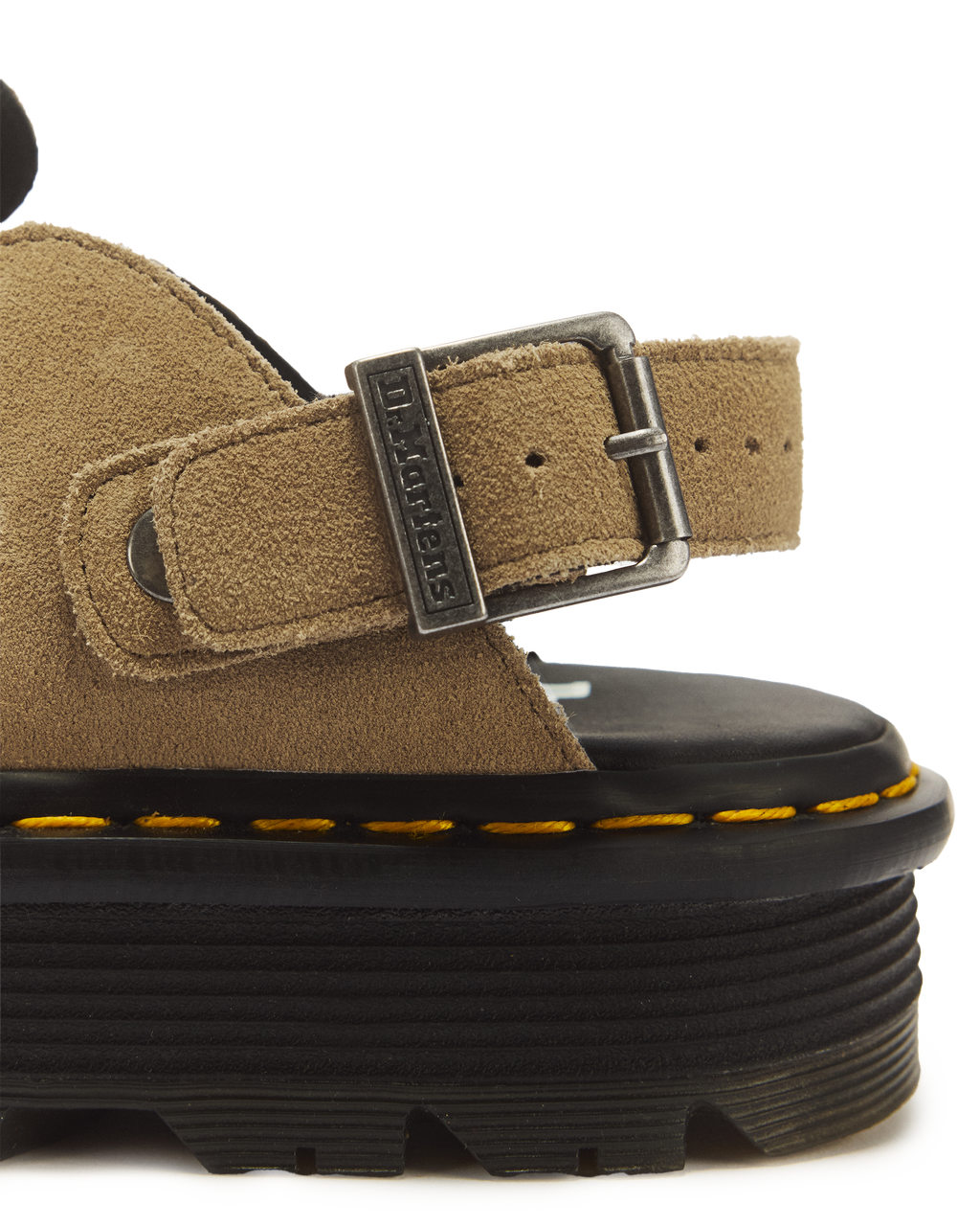 Zuecos con plataforma Zebzag de Gamuza Dr. Martens - vista trasera