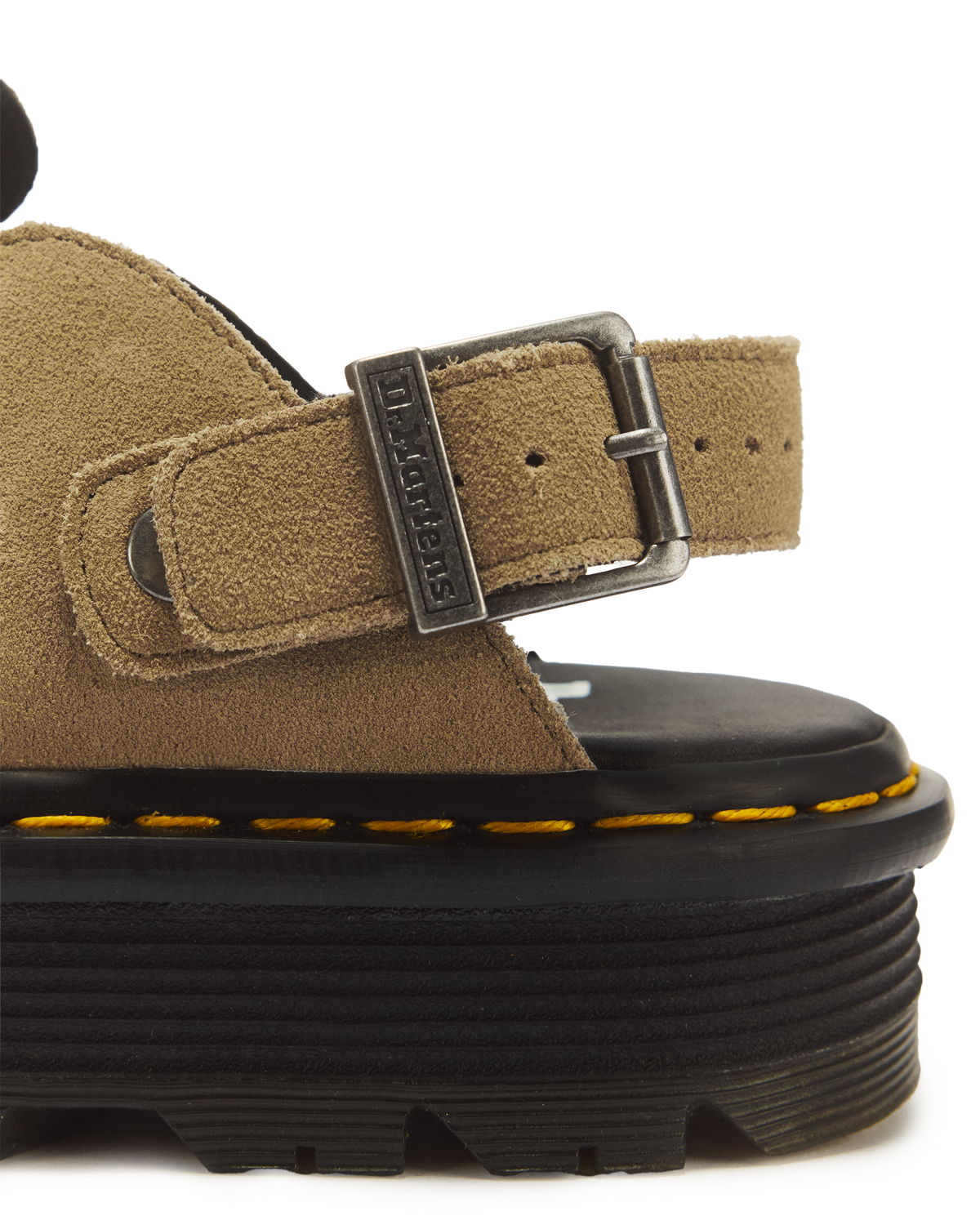 Zuecos con plataforma Zebzag de Gamuza Dr. Martens - vista trasera