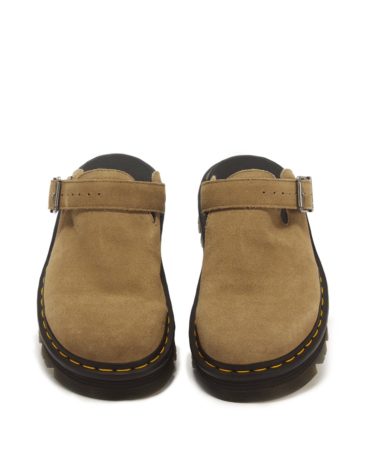 Zuecos con plataforma Zebzag de Gamuza Dr. Martens - vista superior