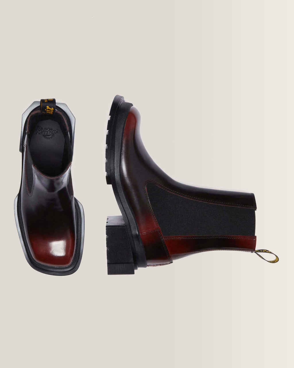 Botas Chelsea Maybole de cuero con puntera cuadrada Dr. Martens - vista trasera