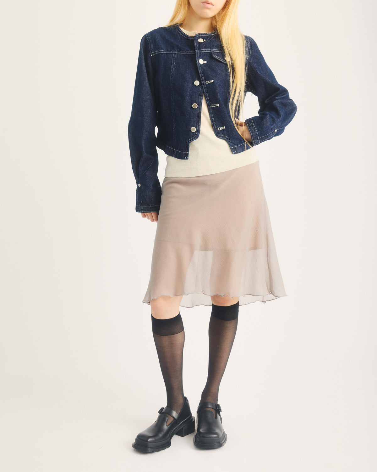 Merceditas Maybole de cuero con puntera cuadrada Dr. Martens - vista lateral