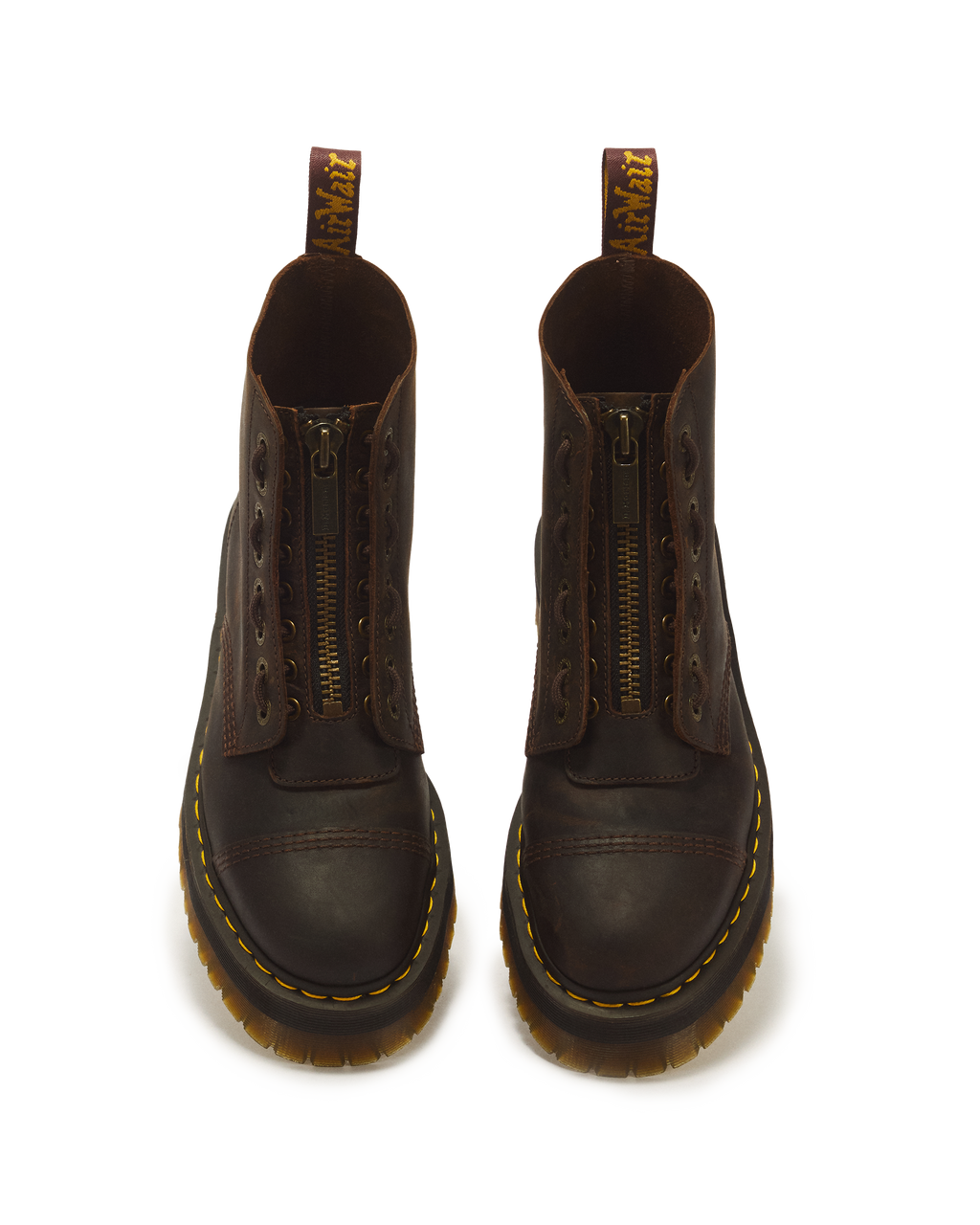 Botas con plataforma Sinclair de cuero Crazy Horse Dr. Martens - vista superior