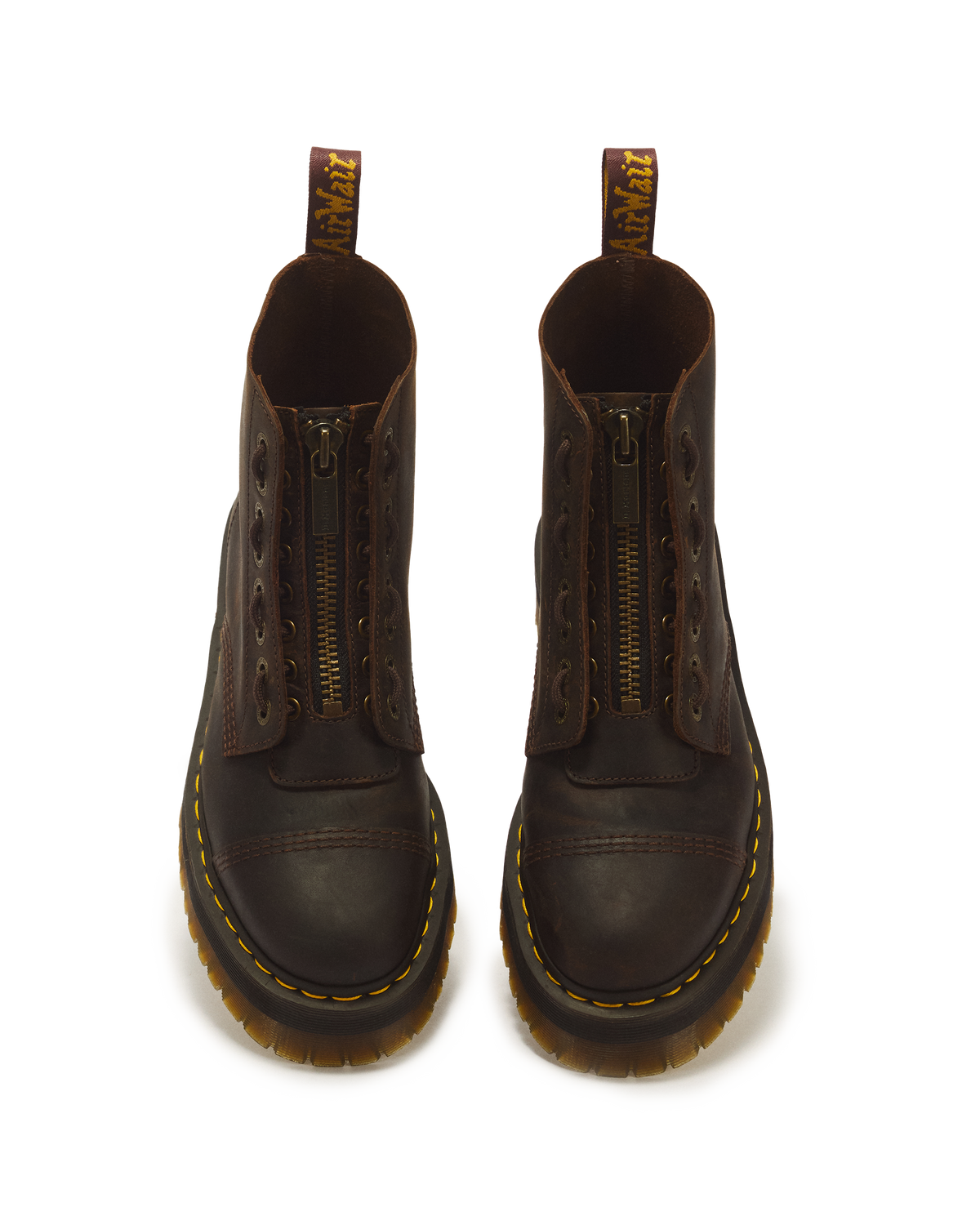 Botas con plataforma Sinclair de cuero Crazy Horse Dr. Martens - vista superior