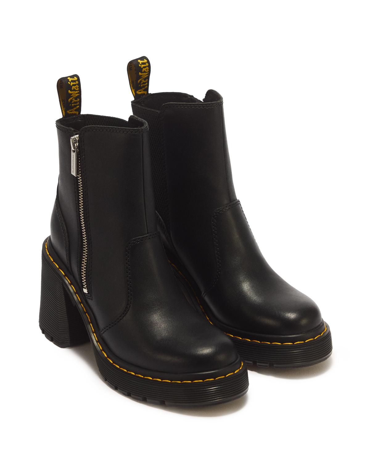 Botas Spence Zip de cuero Sendal con tacón