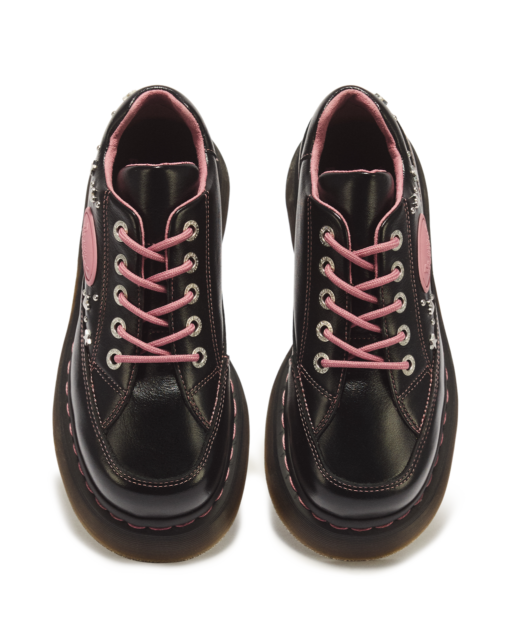 Zapatos Buzz de cuero Milled Gloss con 5 ojales