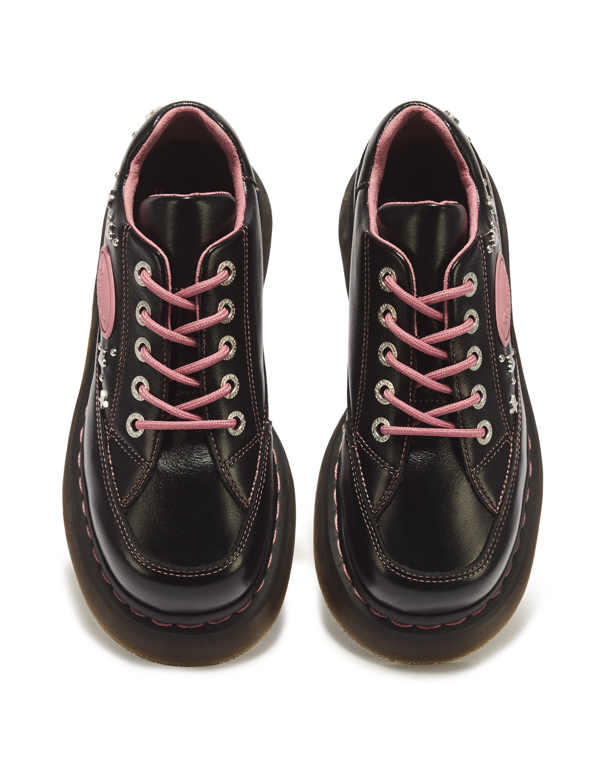 Zapatos Buzz de cuero Milled Gloss con 5 ojales