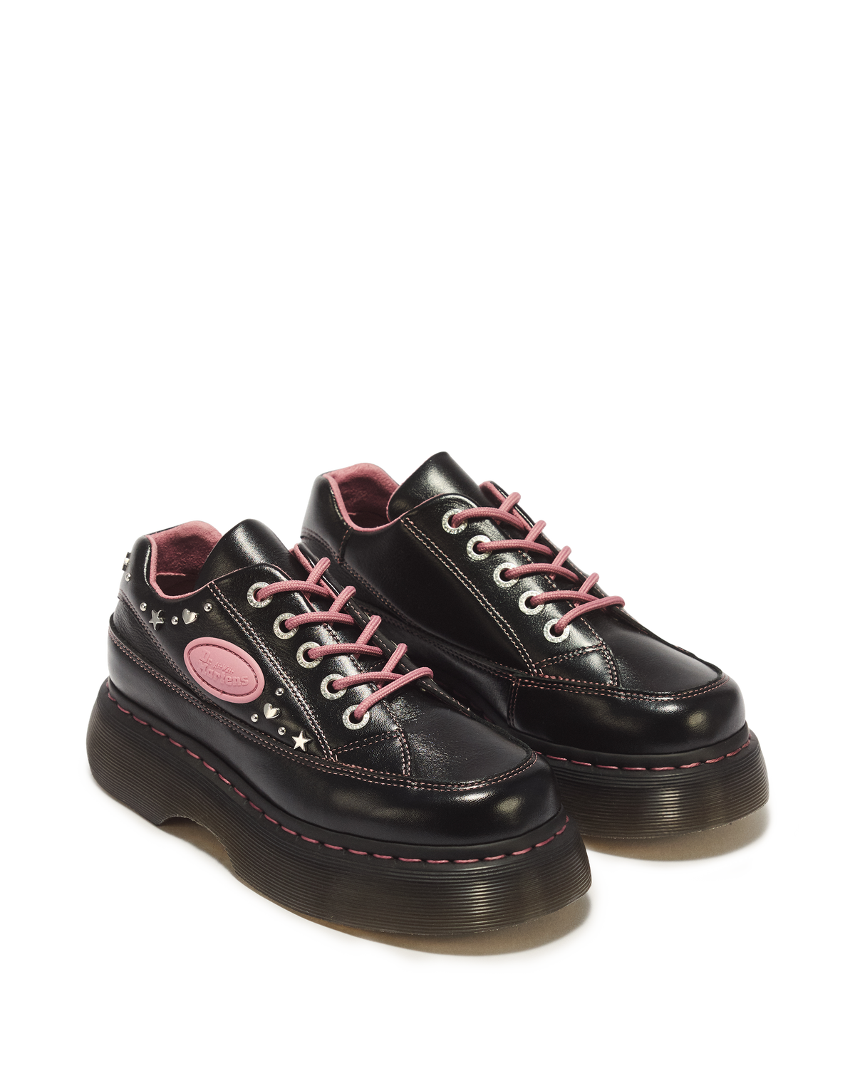 Zapatos Buzz de cuero Milled Gloss con 5 ojales