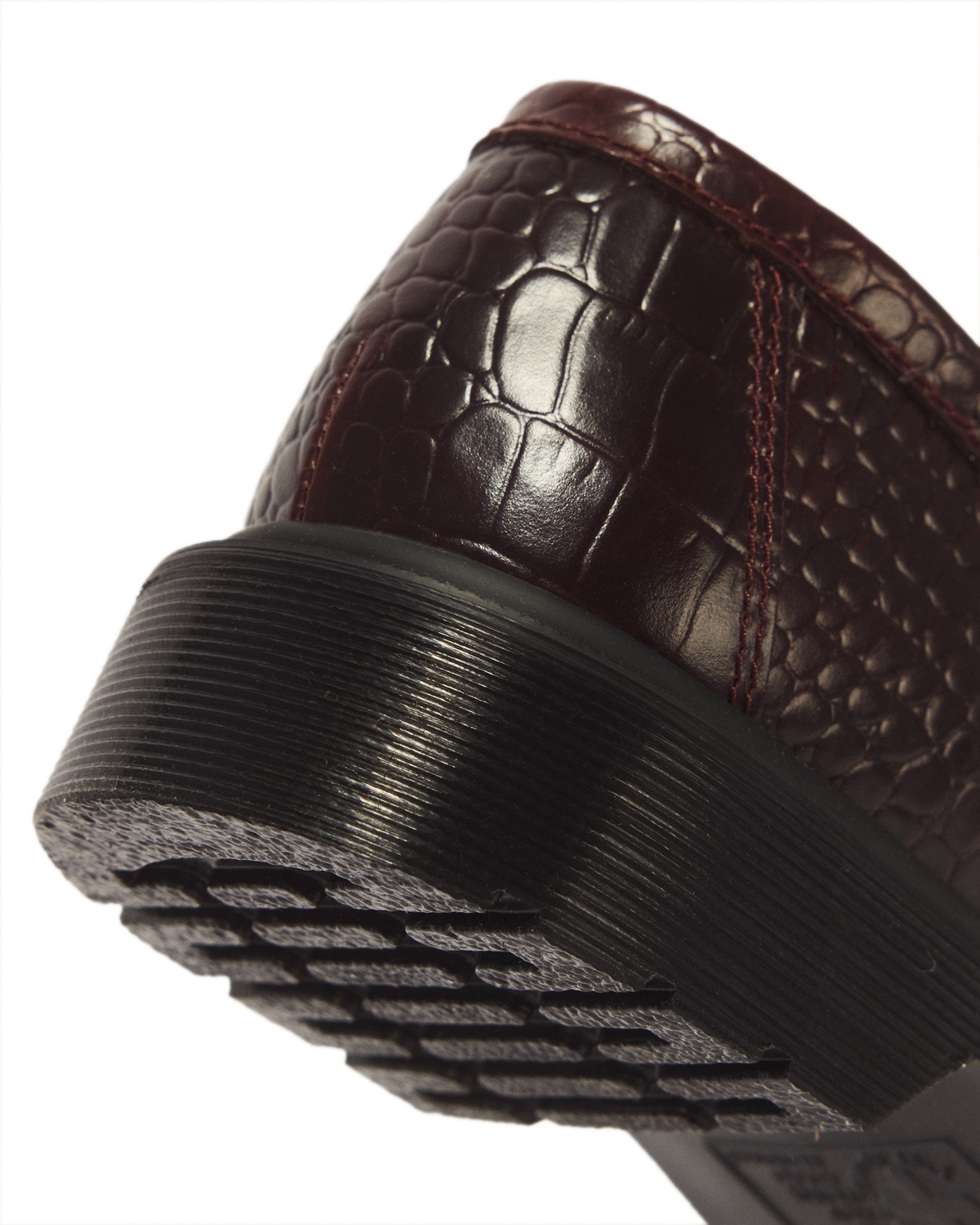 Mocasines Adrian de cuero Croc Emboss con borlas