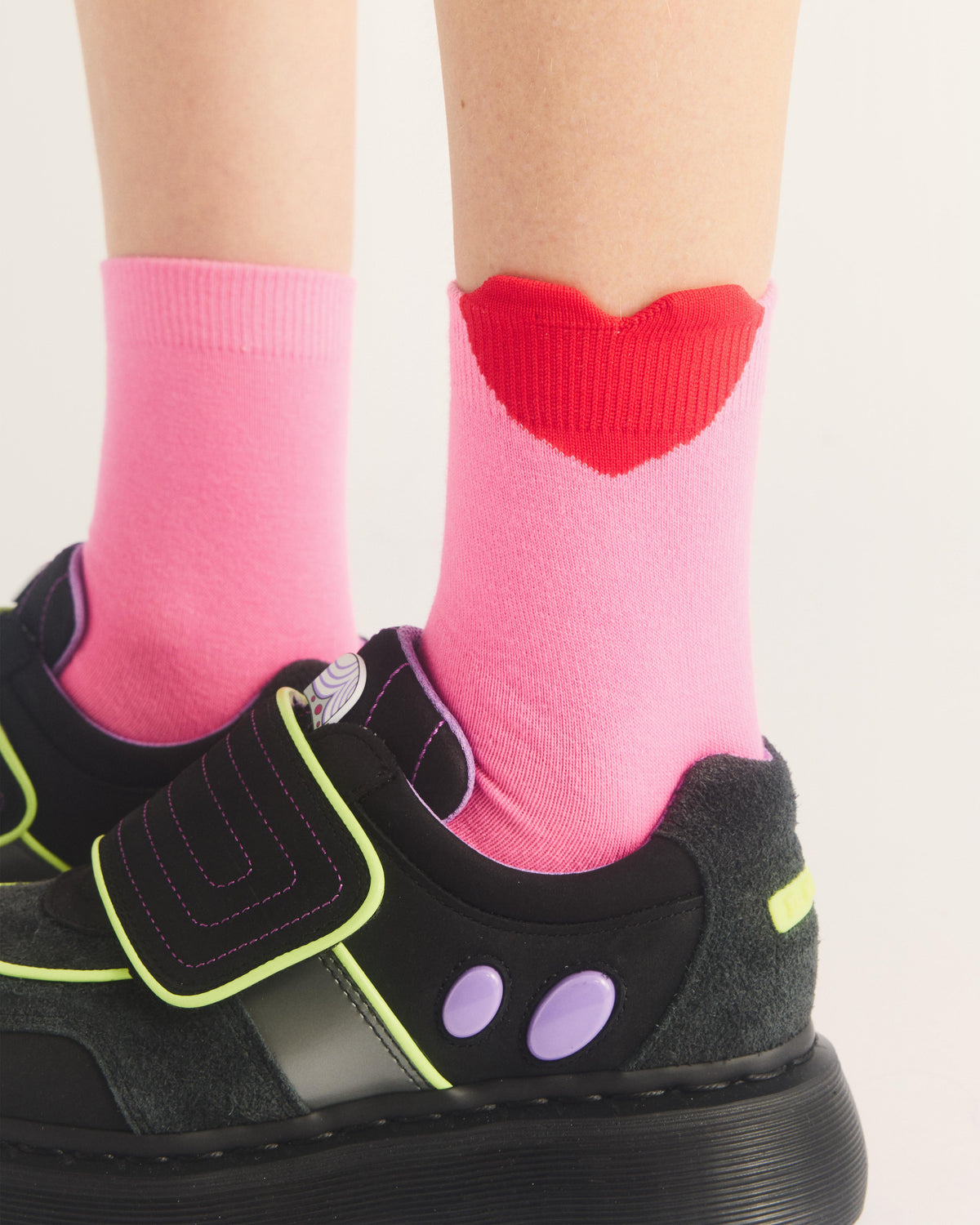 Calcetines Powerpuff Girls de jacquard con corazón, de algodón orgánico