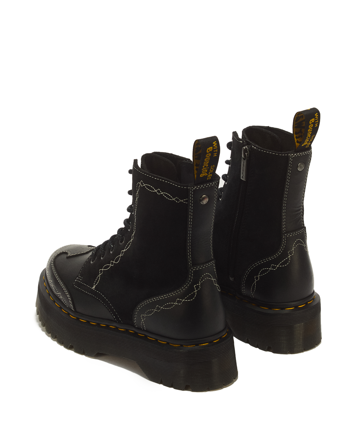 Botas con plataforma Jadon de cuero Classic Pull Up y gamuza Bronx